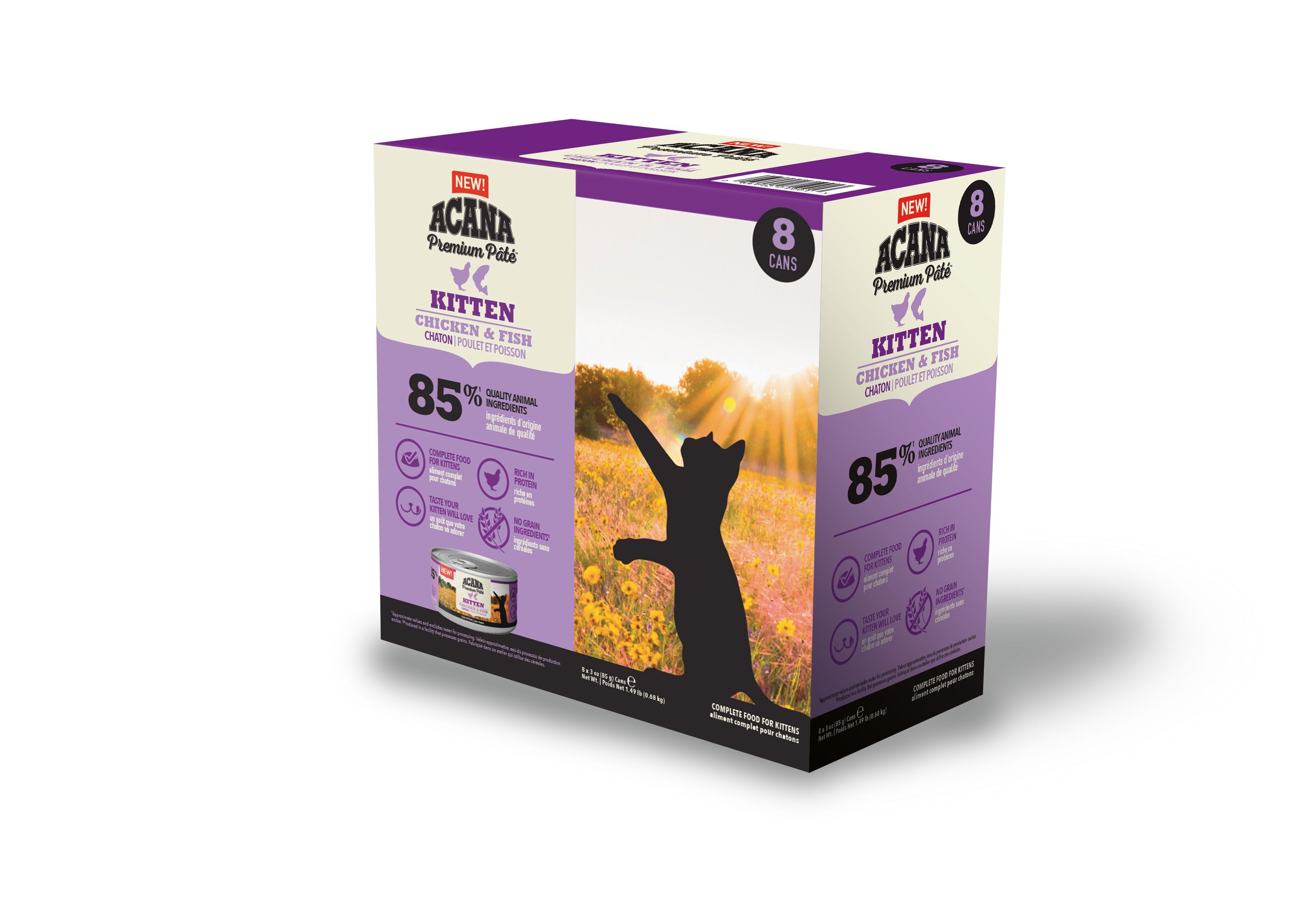 Premium Pat&eacute; Kitten V&aring;tfoder f&ouml;r katt 8x85g