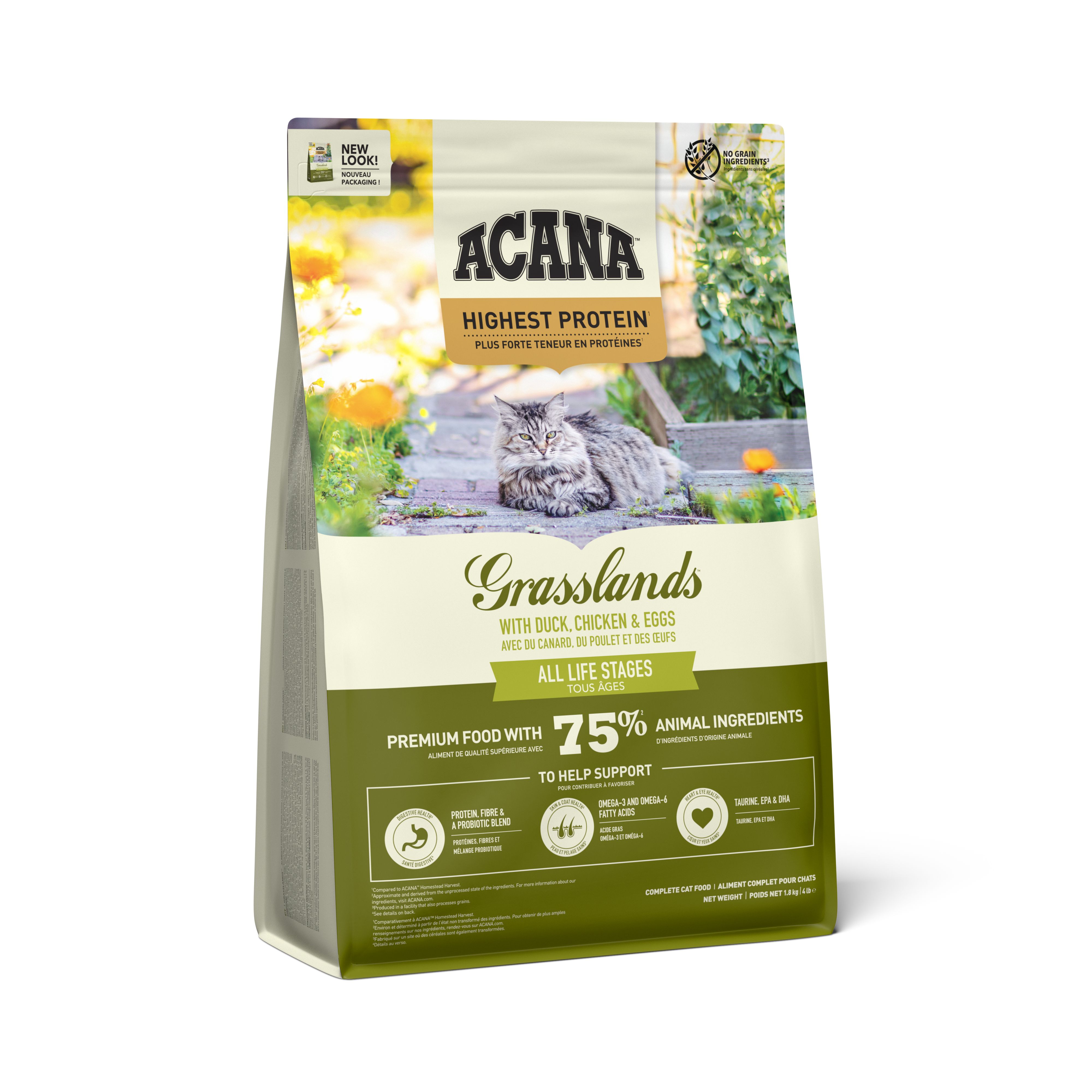 Cat &amp; Kitten Grasslands Torrfoder f&ouml;r katt 1,8kg