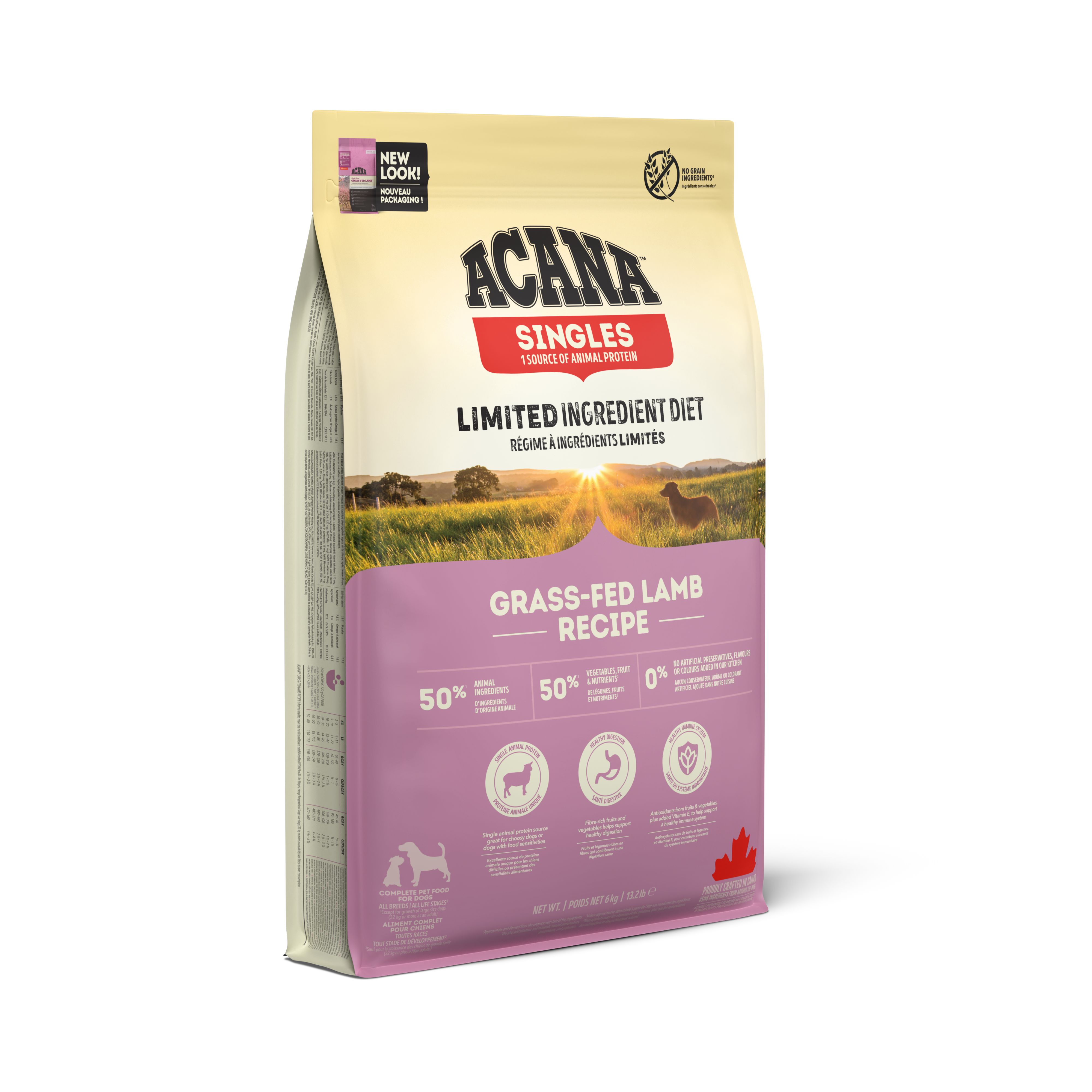 Grass-Fed Lamb Torrfoder för hund 6kg