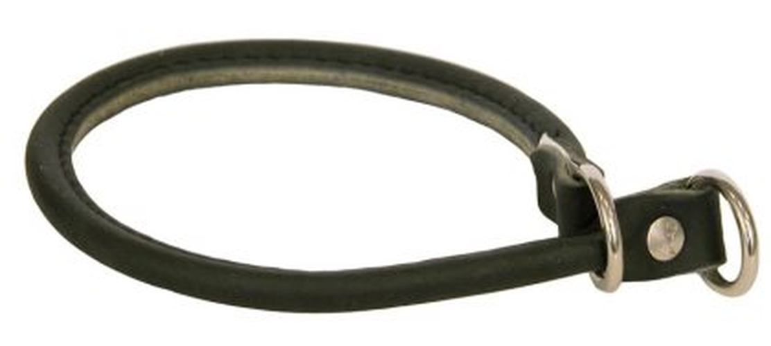 Rundsytt Dressyrhalsband Svart 55cm