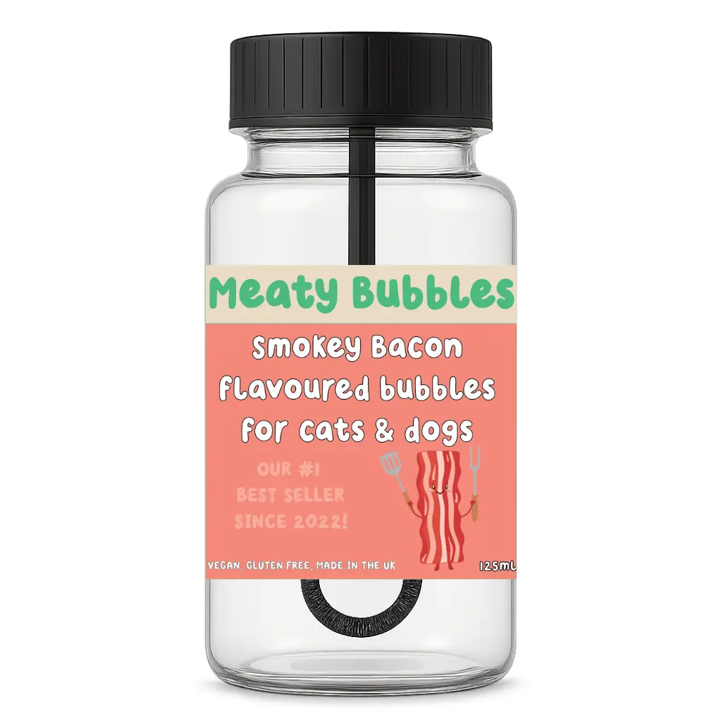 Såpbubblor för hund och katt med baconsmak