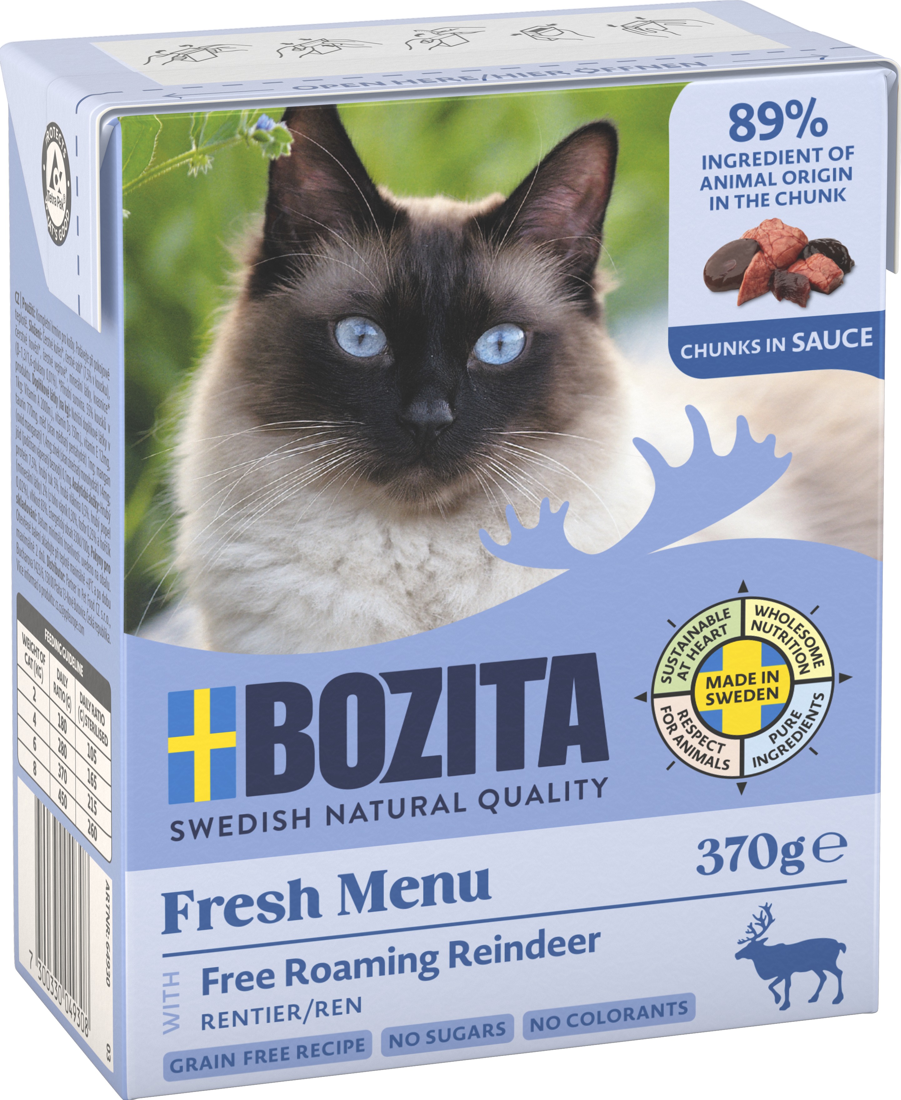 Reindeer Chunks in Sauce V&aring;tfoder f&ouml;r katt 370g