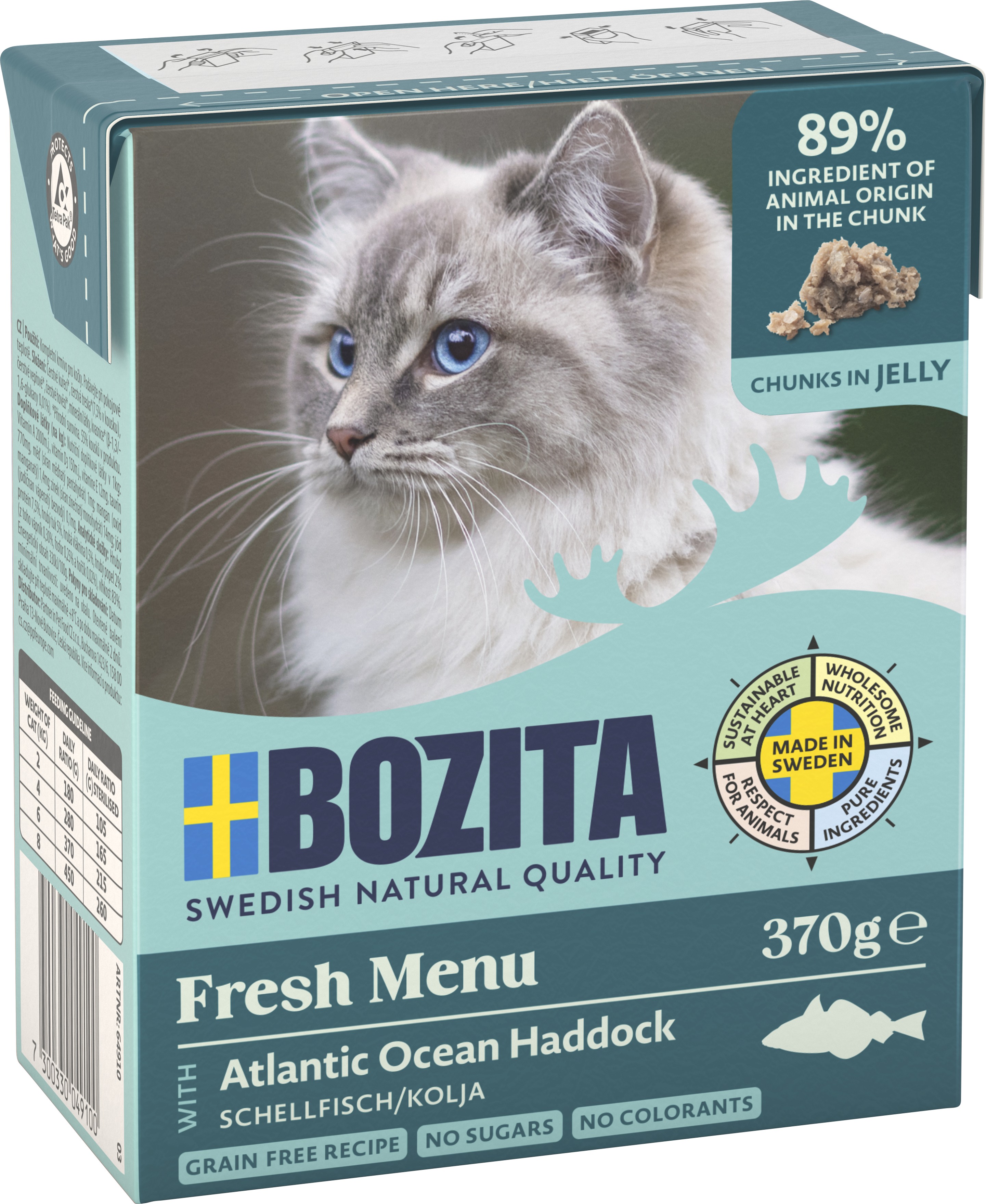 Haddock Chunks in Jelly V&aring;tfoder f&ouml;r katt 370g