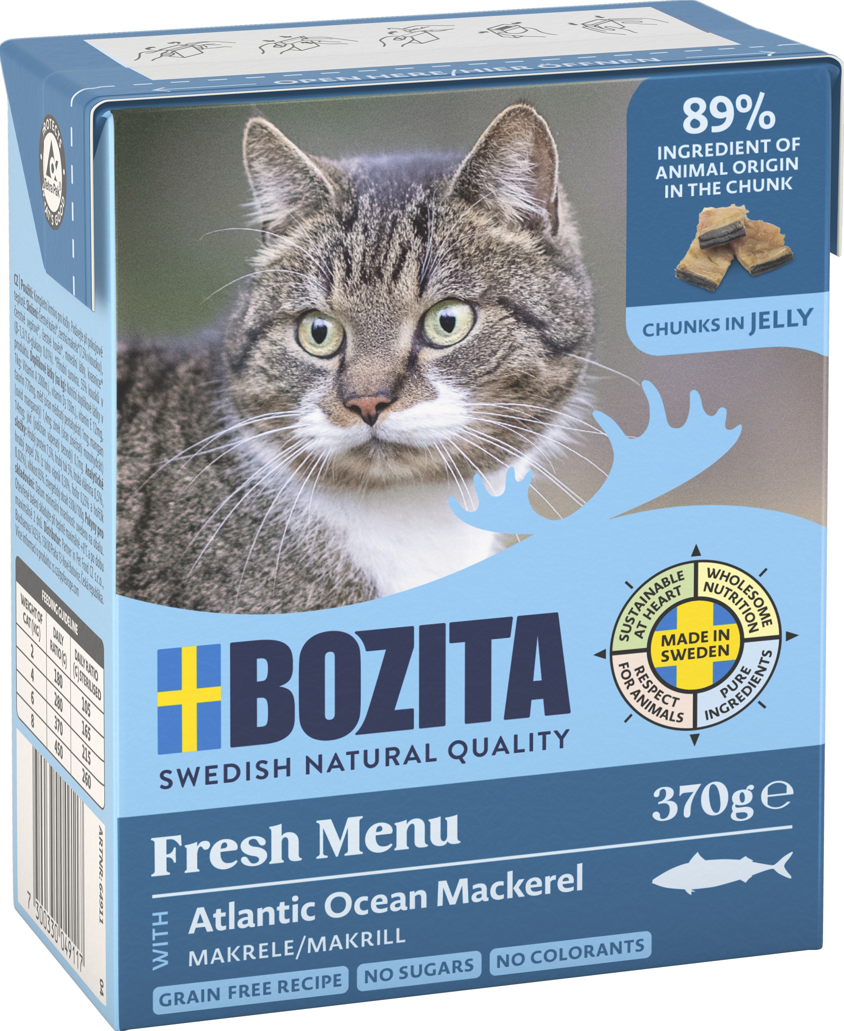 Mackerel Chunks in Jelly V&aring;tfoder f&ouml;r katt 370g