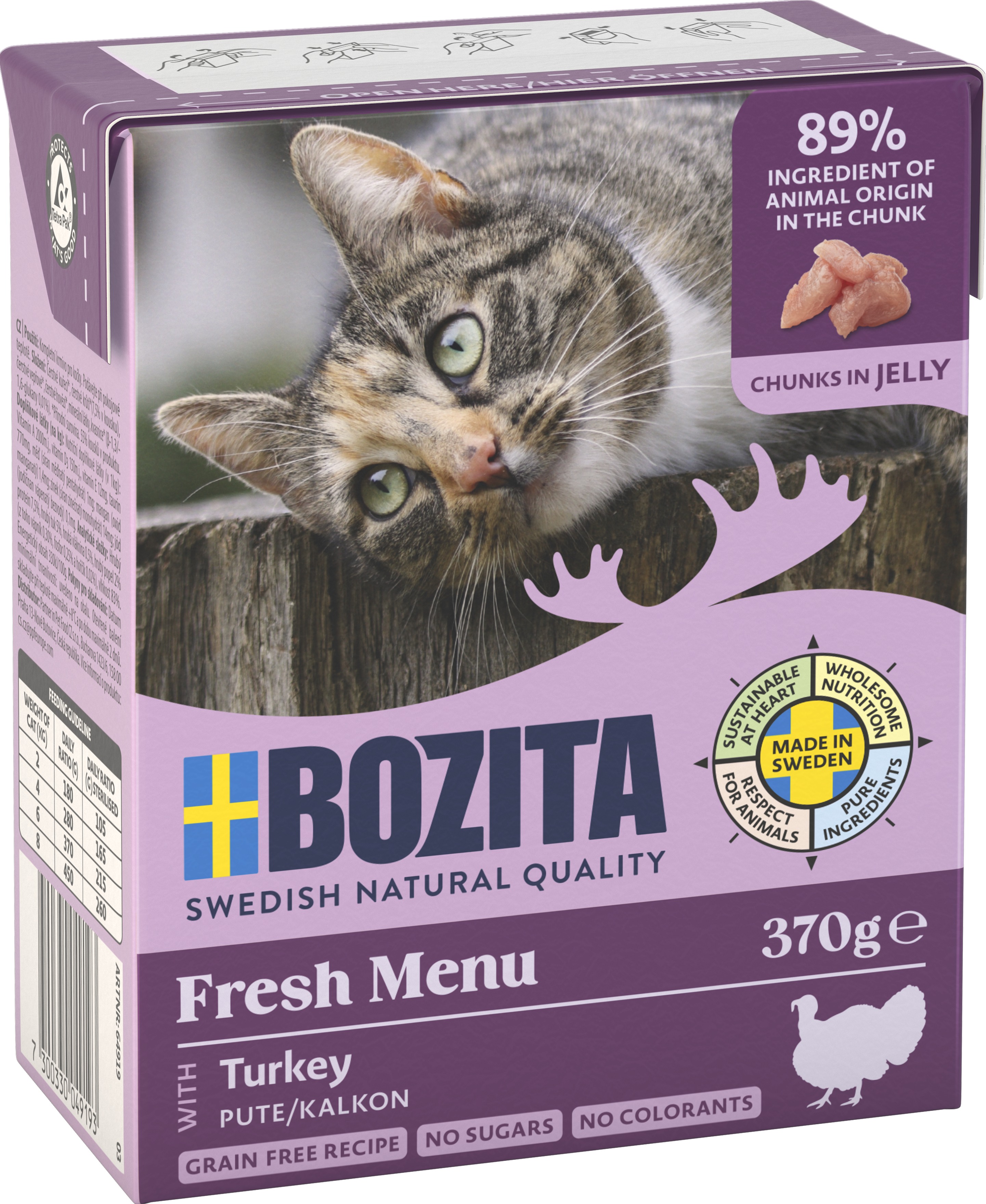 Turkey Chunks in Jelly V&aring;tfoder f&ouml;r katt 370g