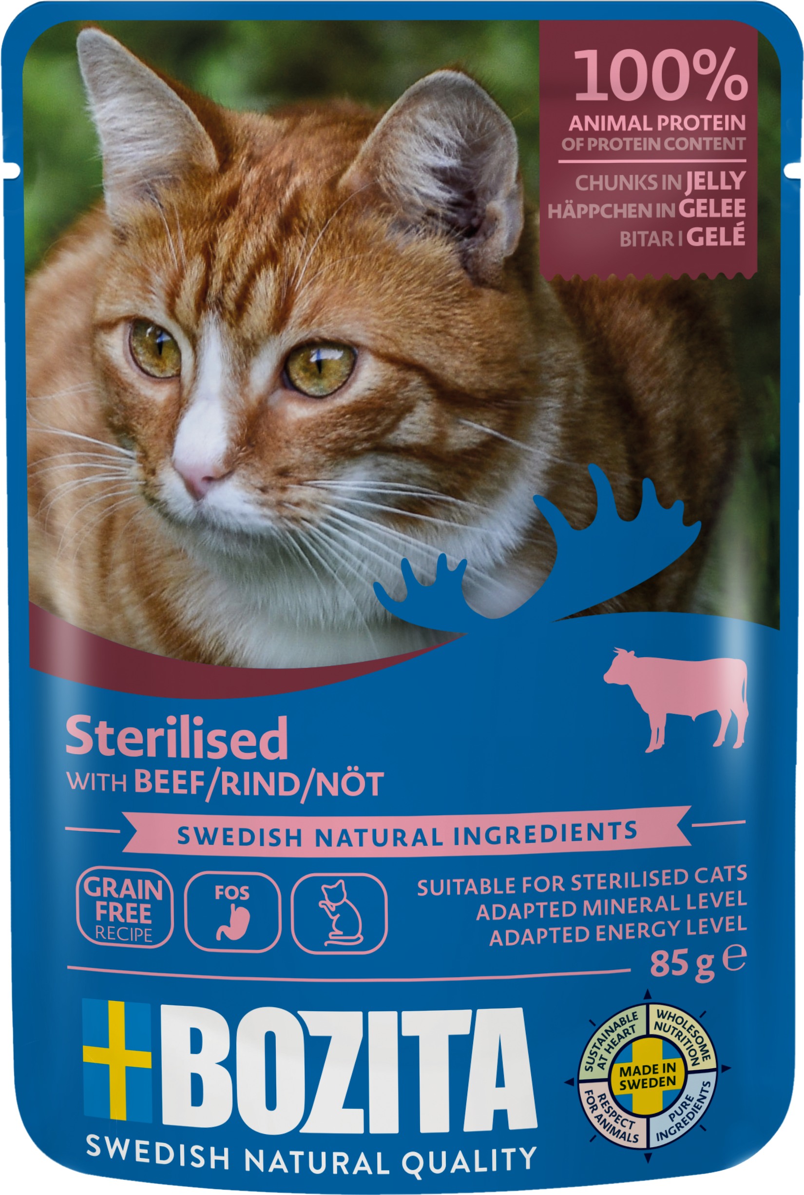 Sterilised Beef in Jelly V&aring;tfoder f&ouml;r katt 85g