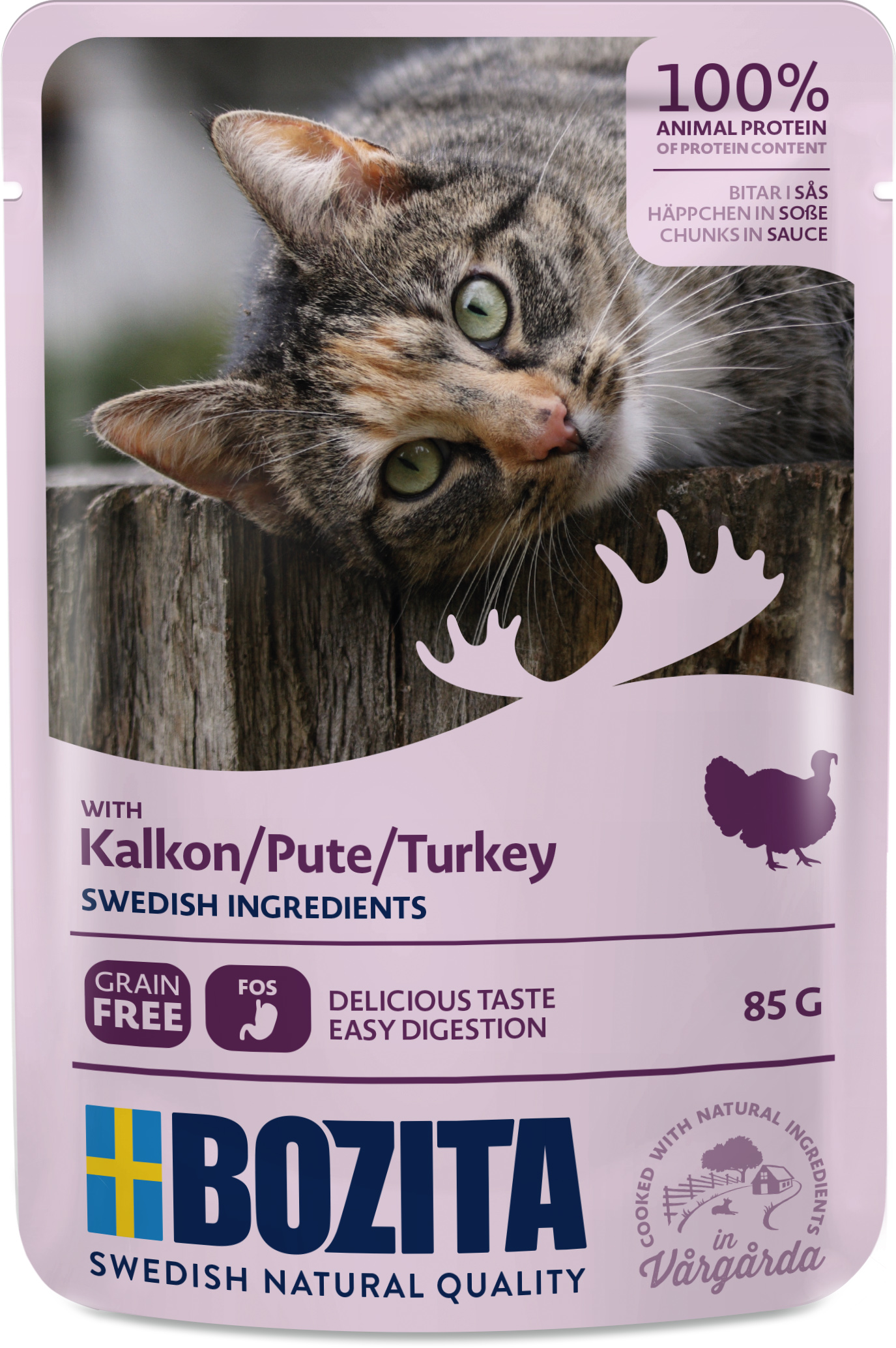 Turkey Chunks in Sauce V&aring;tfoder f&ouml;r katt 85g