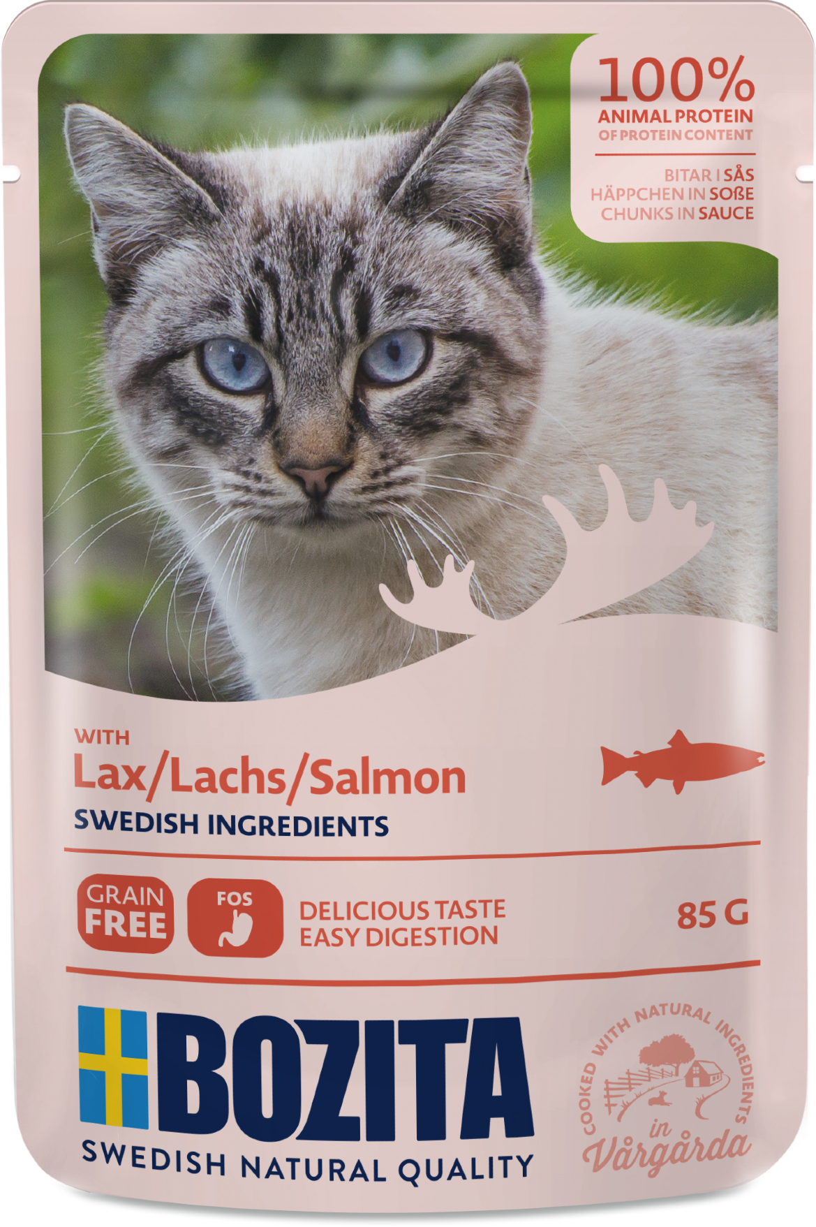 Salmon Chunks in Sauce V&aring;tfoder f&ouml;r katt 85g