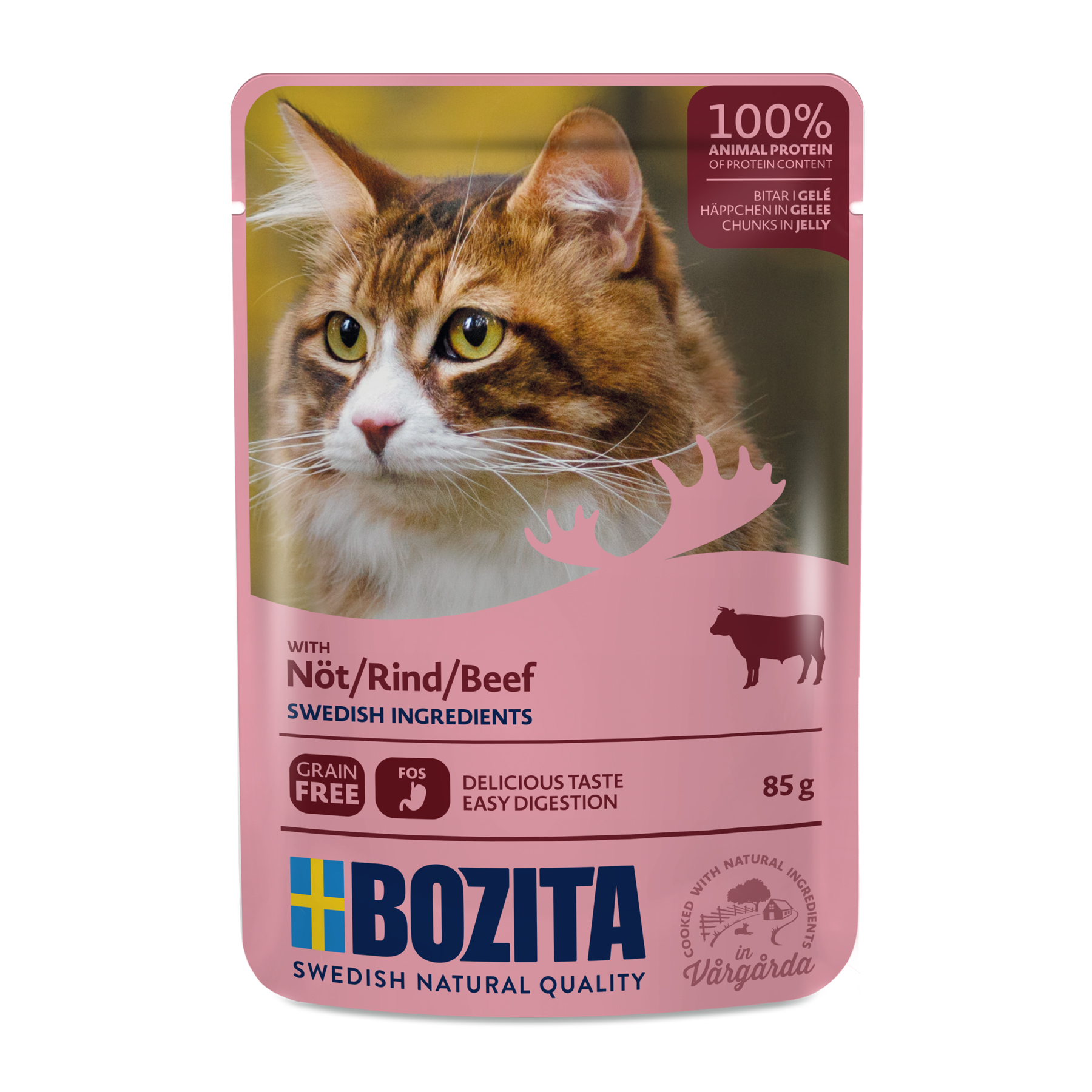 Beef Chunks in Jelly V&aring;tfoder f&ouml;r katt 85g