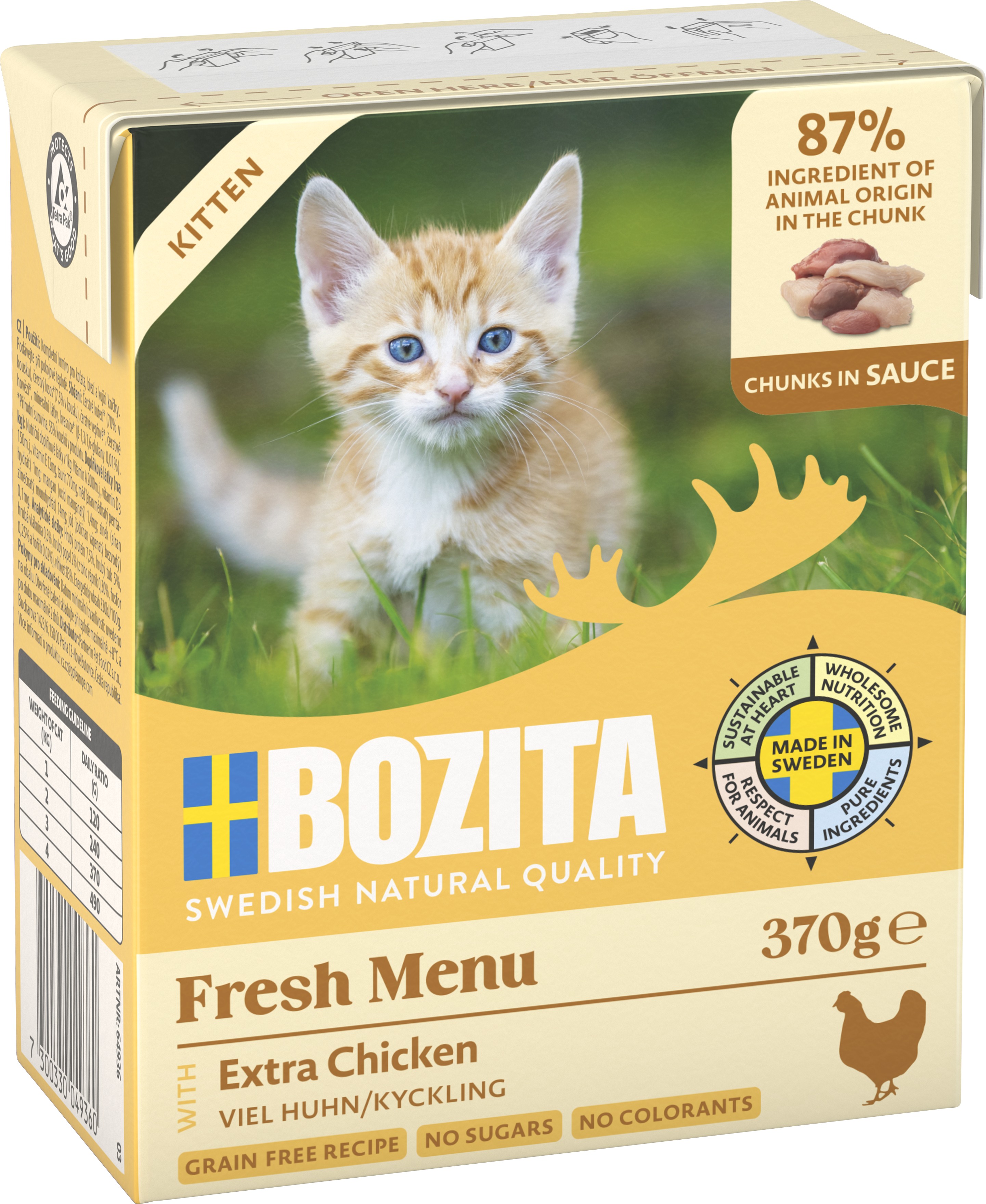 Kitten Chunks in Jelly V&aring;tfoder f&ouml;r katt 370g