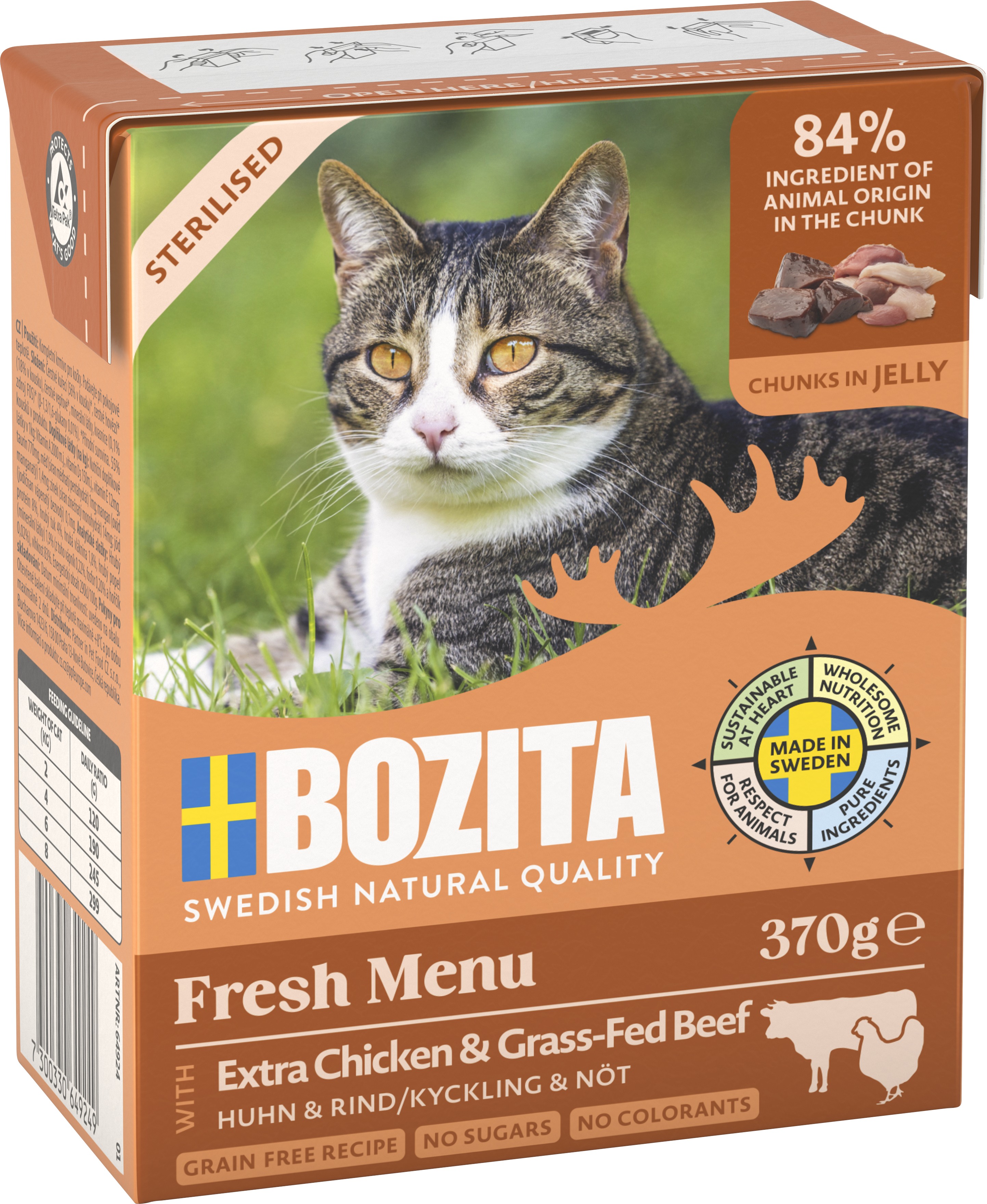 Sterilised Chicken & Beef in Jelly Våtfoder 370g