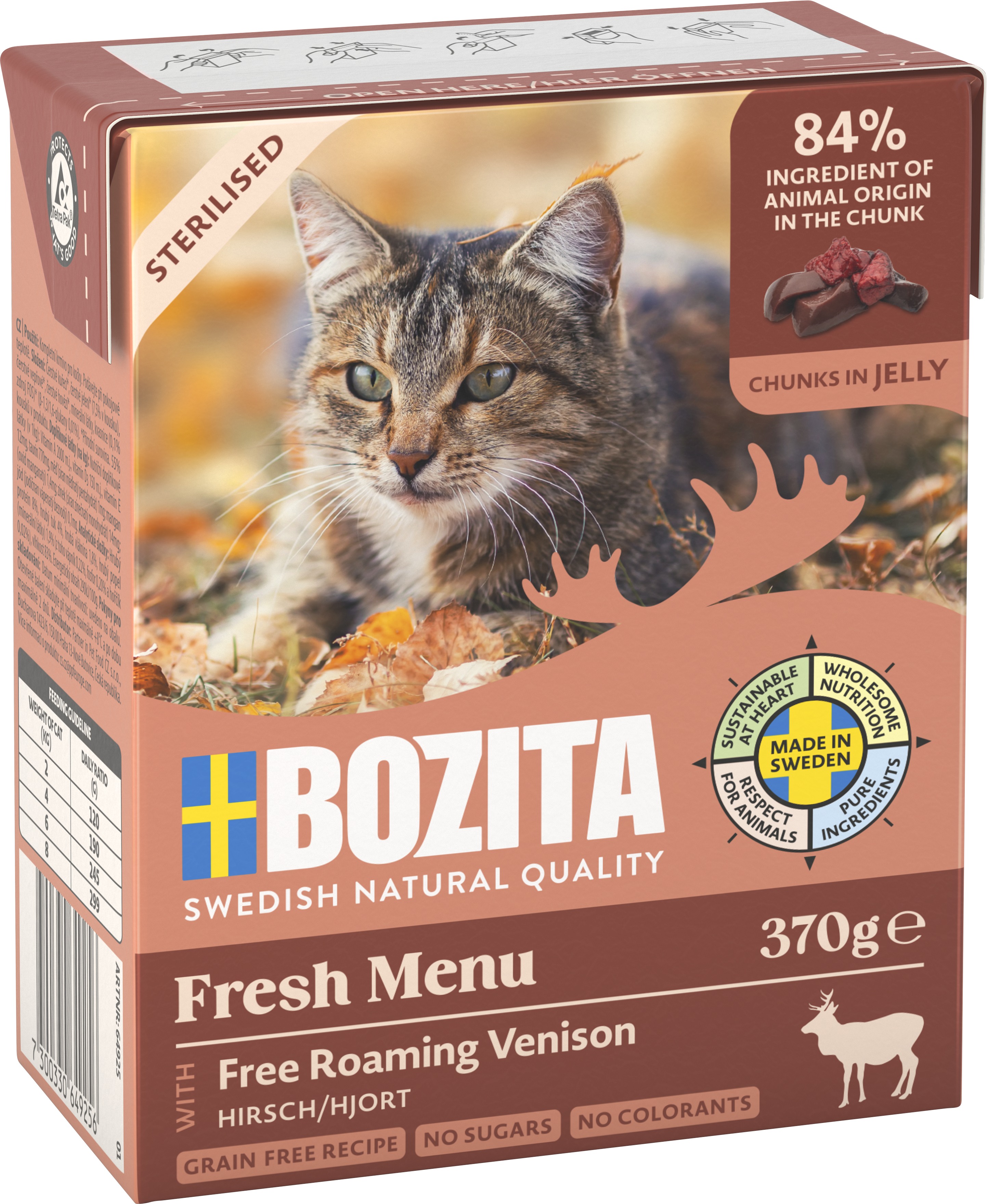 Sterilised Venison in Jelly Våtfoder för katt 370g