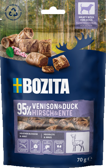 Snacks Meaty Bites Venison & Duck Hundgodis 70g