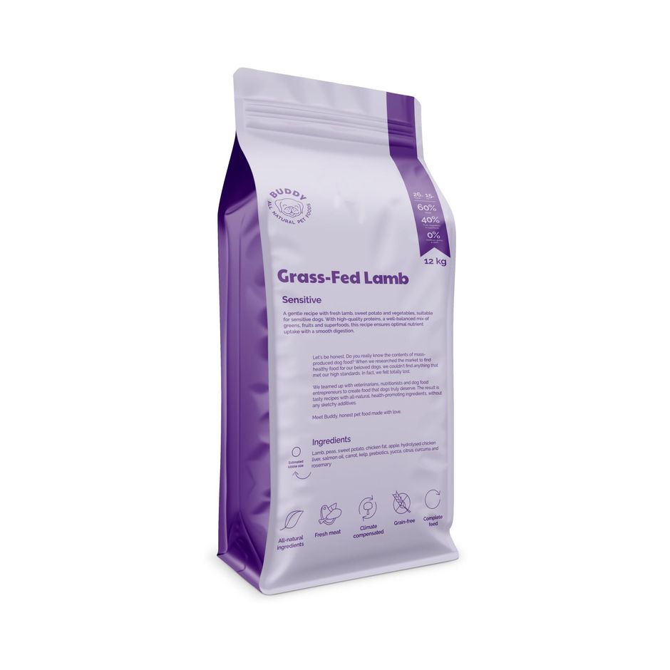 Grass-Fed Lamb Torrfoder för hund 12kg