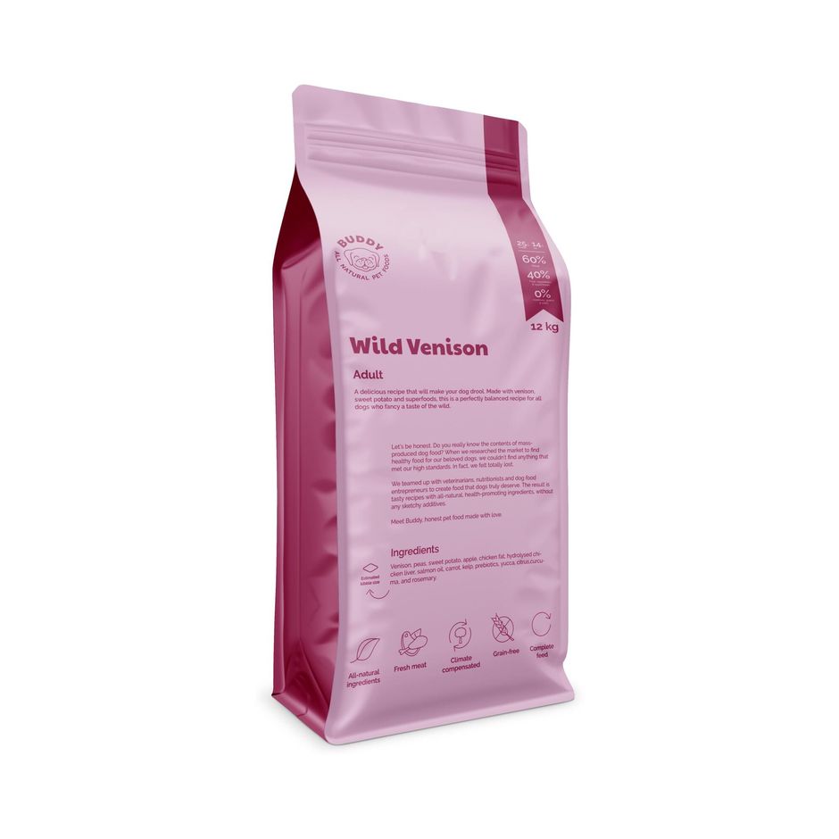 Wild Venison Torrfoder för hund 12kg