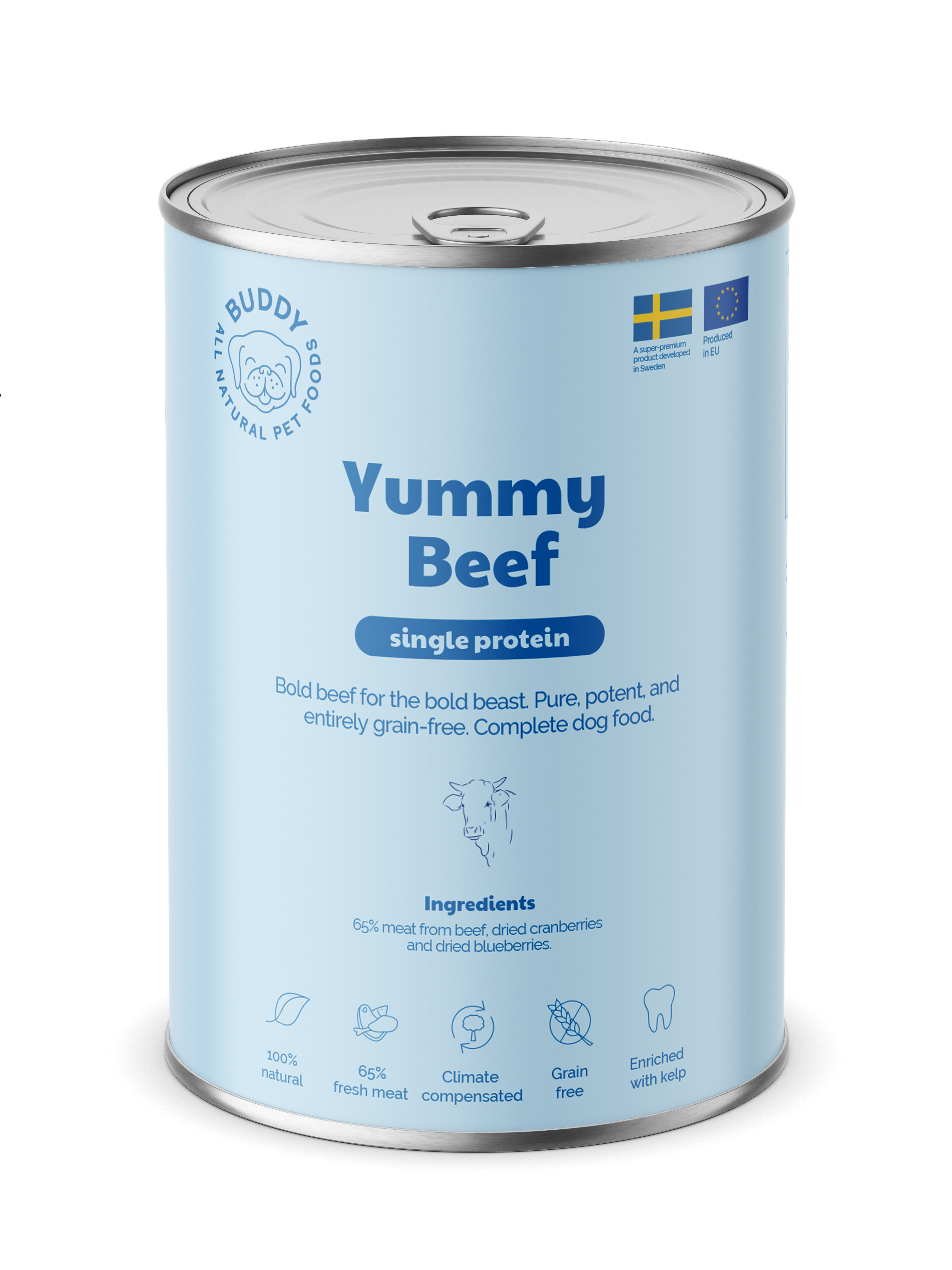 Yummy Beef V&aring;tfoder f&ouml;r hund 400g