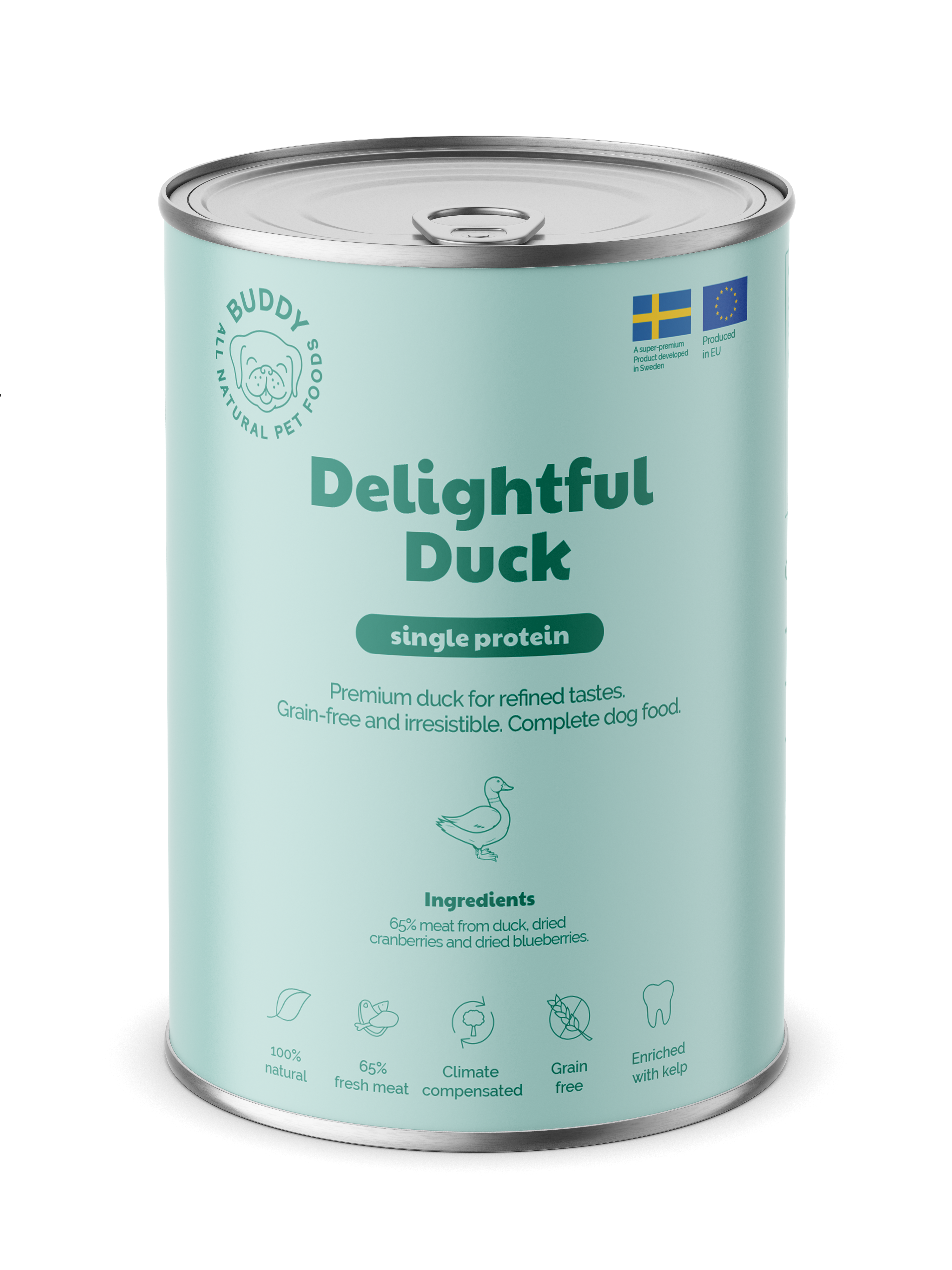 Delightful Duck V&aring;tfoder f&ouml;r hund 400g