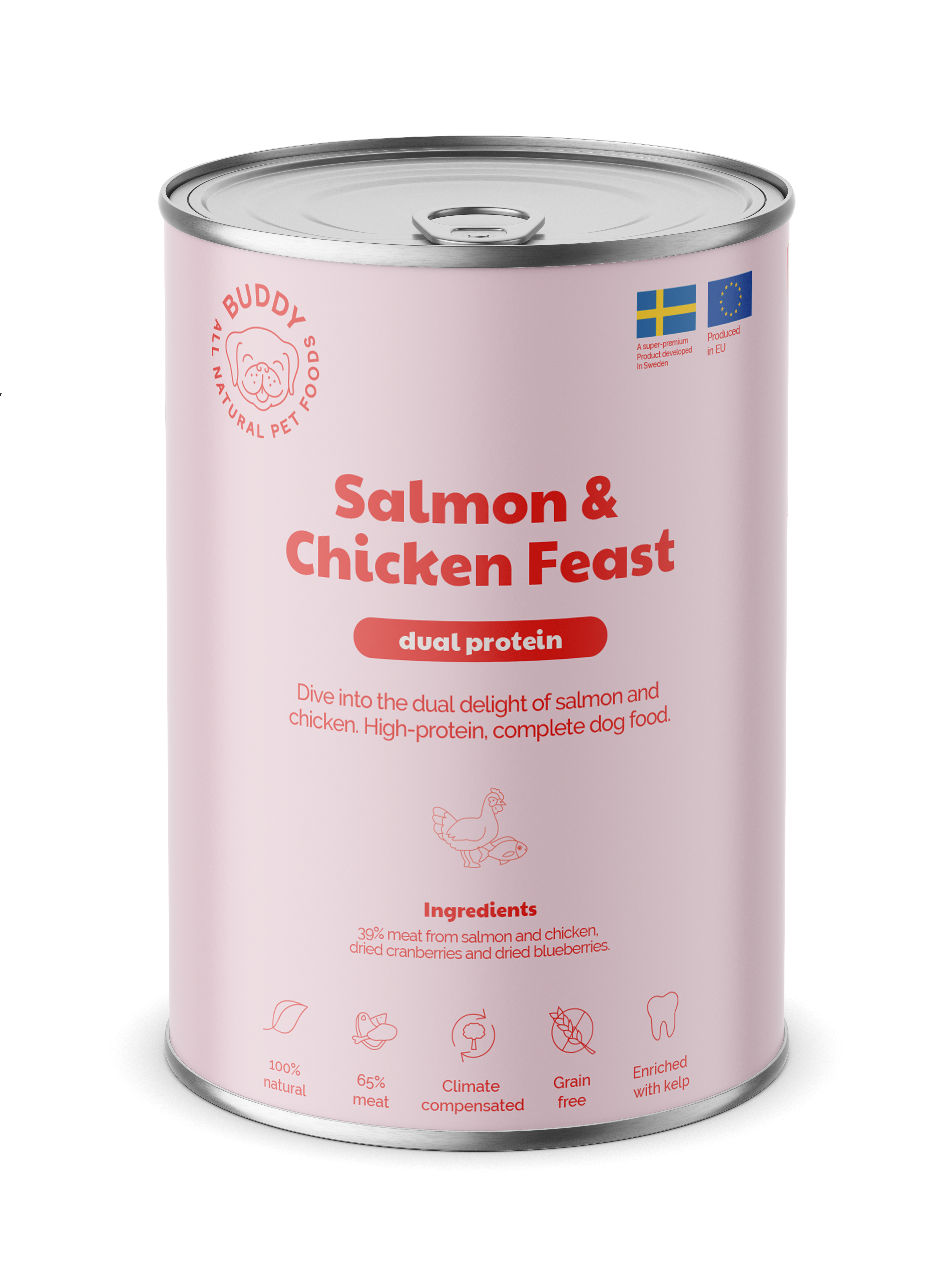 Salmon & Chicken Feast V&aring;tfoder f&ouml;r hund 400g