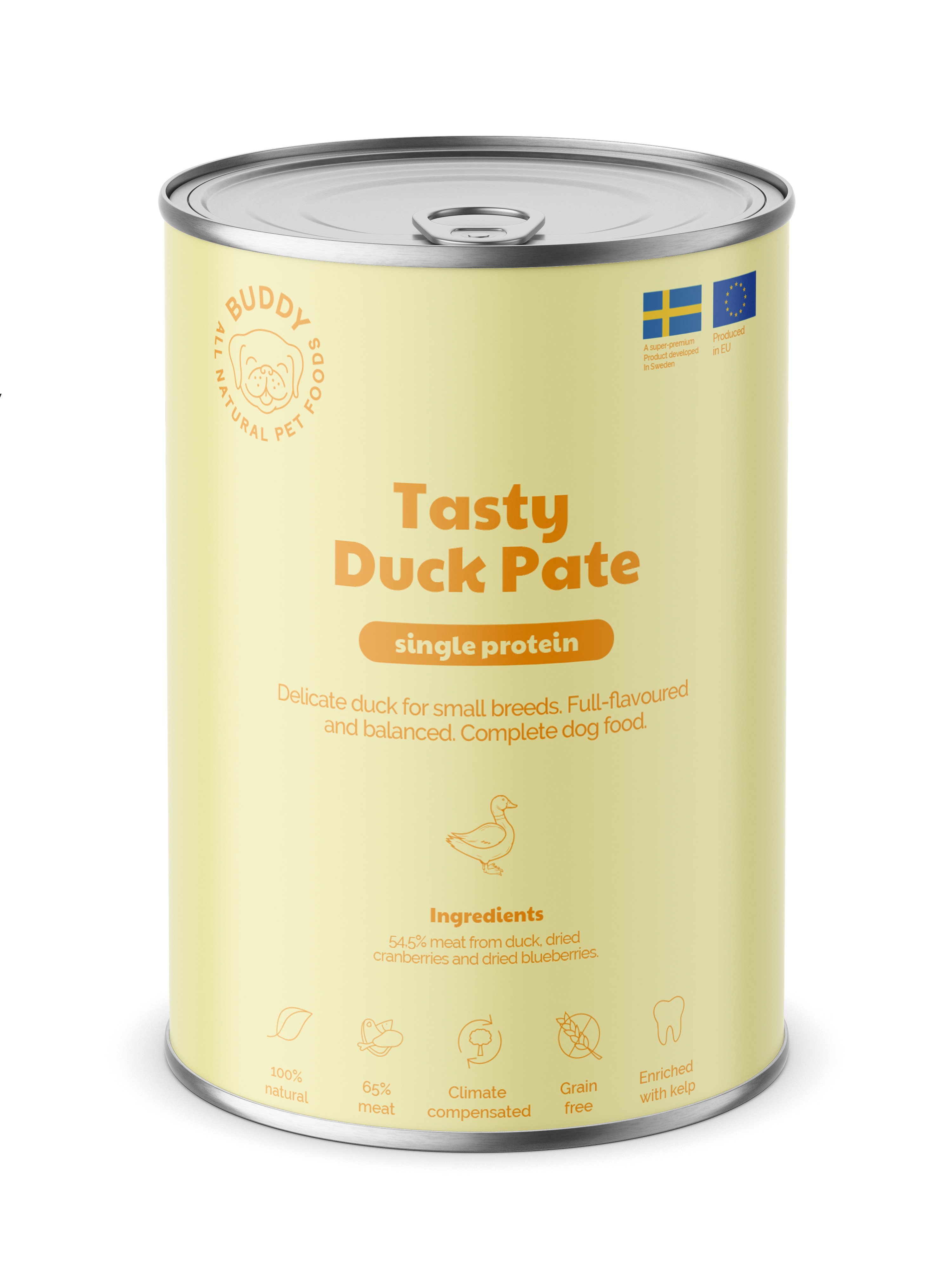 Tasty Duck Pate V&aring;tfoder f&ouml;r hund 400g