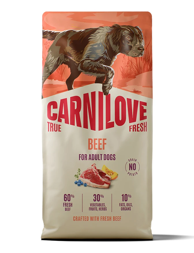 True Fresh Dog Beef for Adult All Breeds 1,5kg