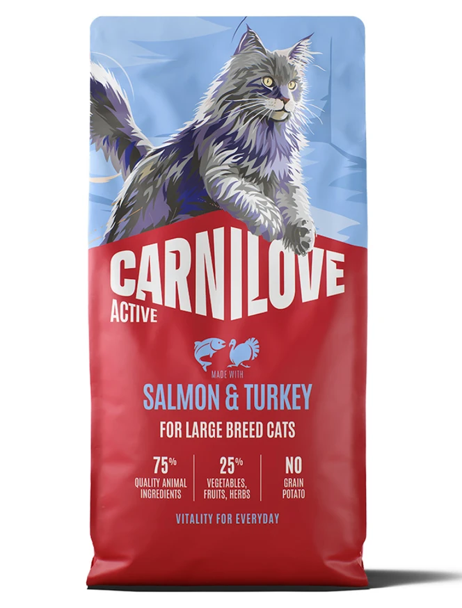 Active Cat Salmon & Turkey Adult Large Breeds 400g