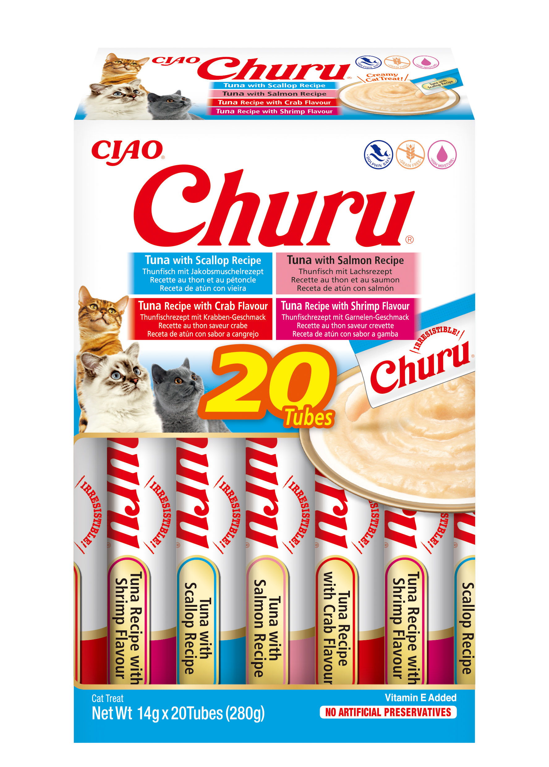 Cat Cremy Tuna Seafood Varieties 20x14g