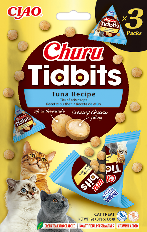 Tidbits 3p Tuna Recipe kattgodis 3x12g
