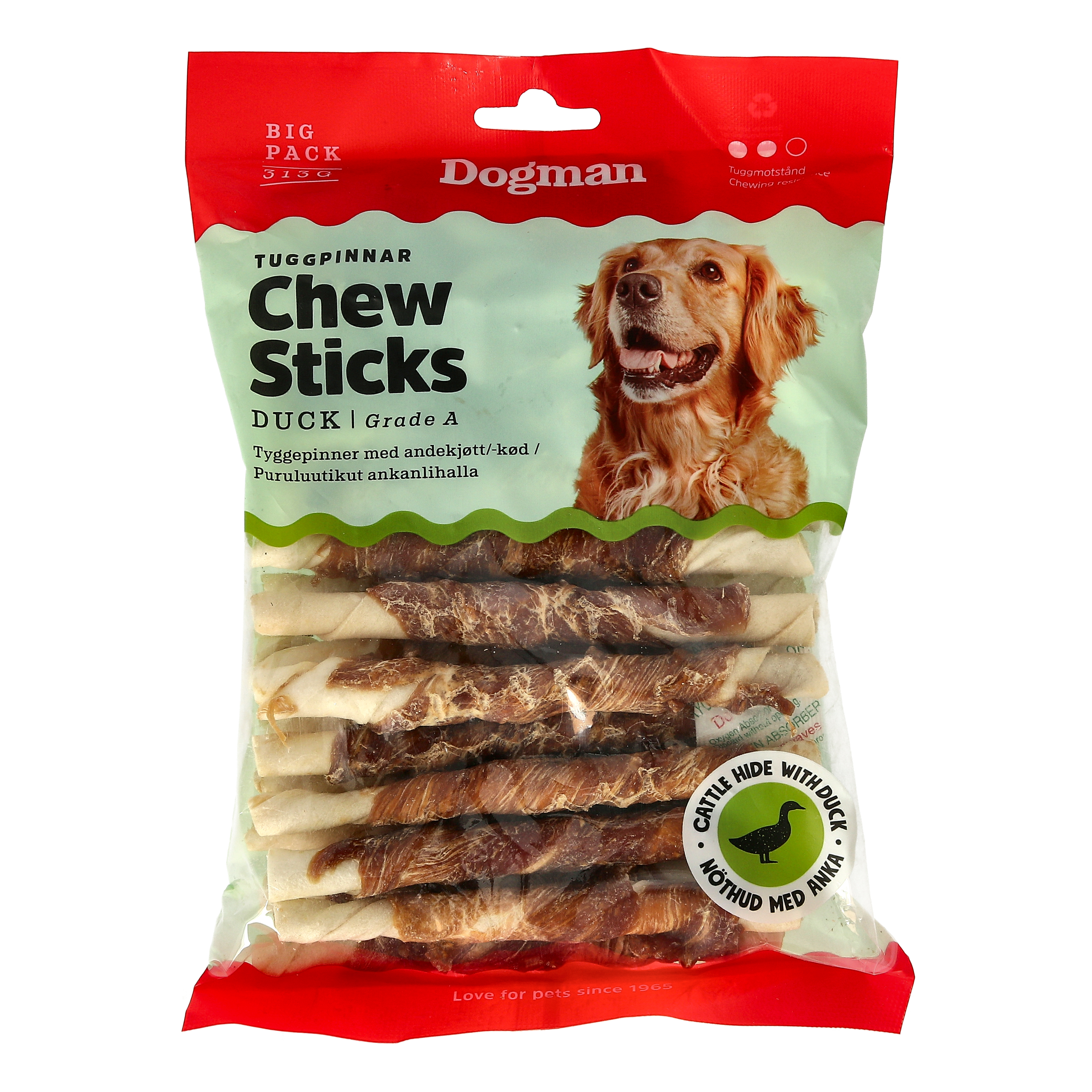 Tuggpinnar med Anka 25p Vit 12cm