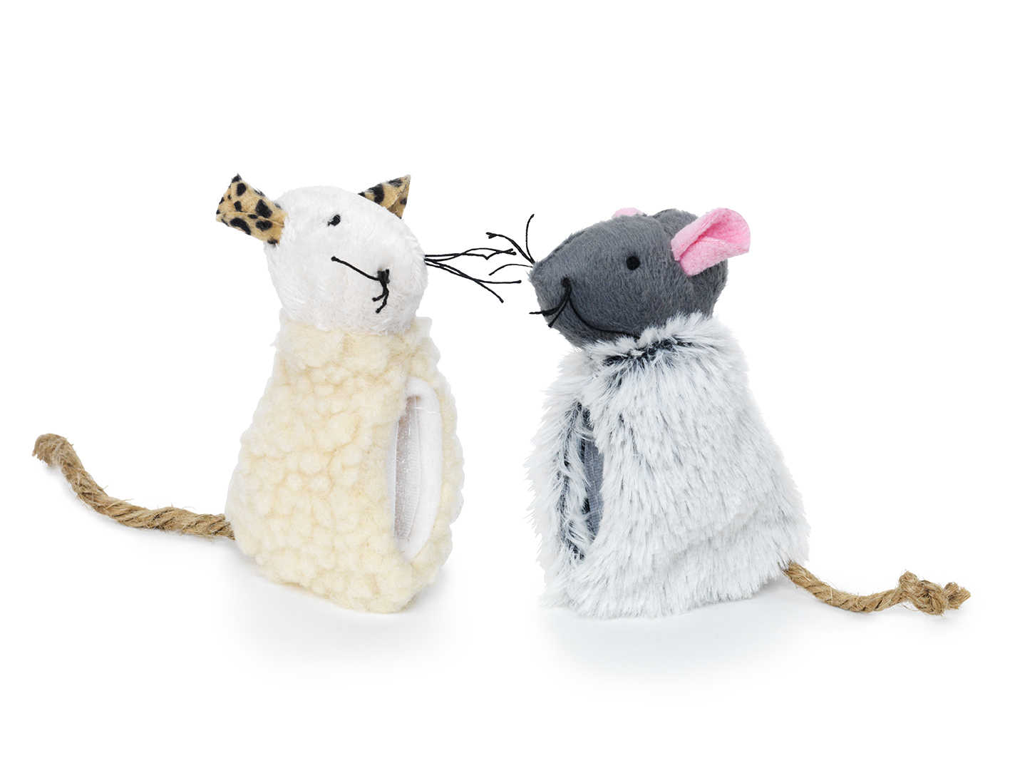 Kattleksak M&ouml;ss med Repsvans 2p Flerf&auml;rgad