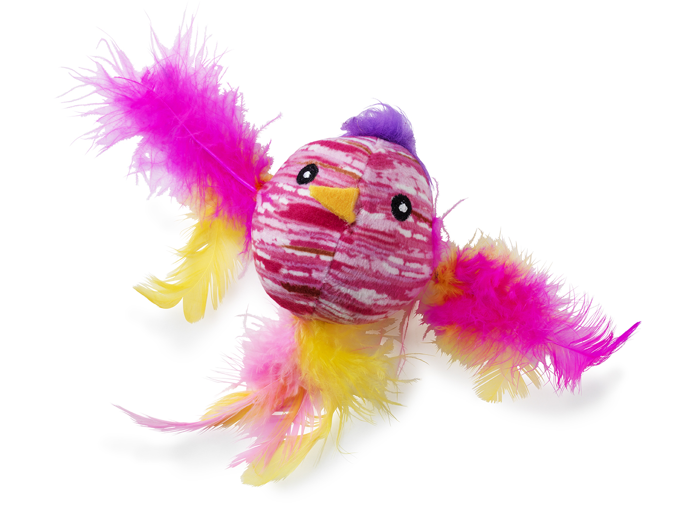 Kattleksak Fuzzy Fågel Lila