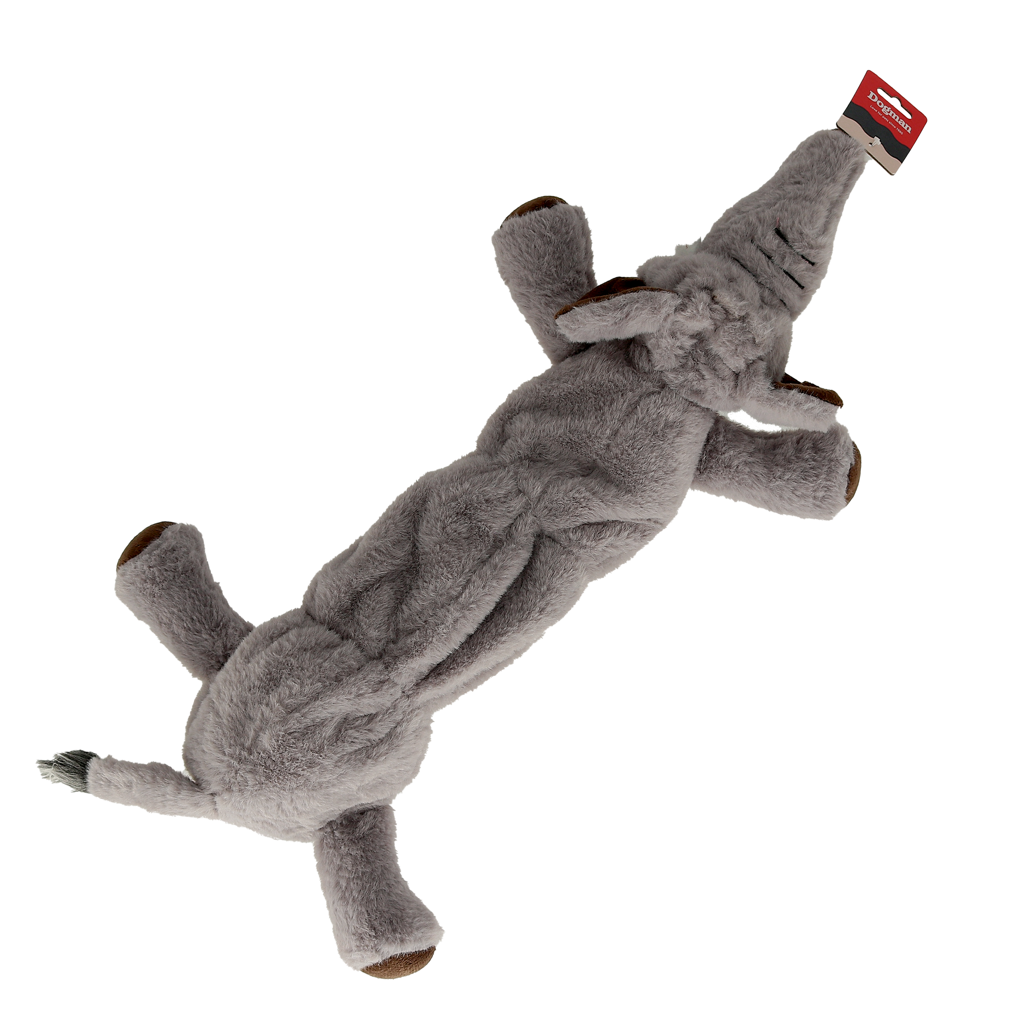Hundleksak Elefant med prassel 67cm Gr&aring;