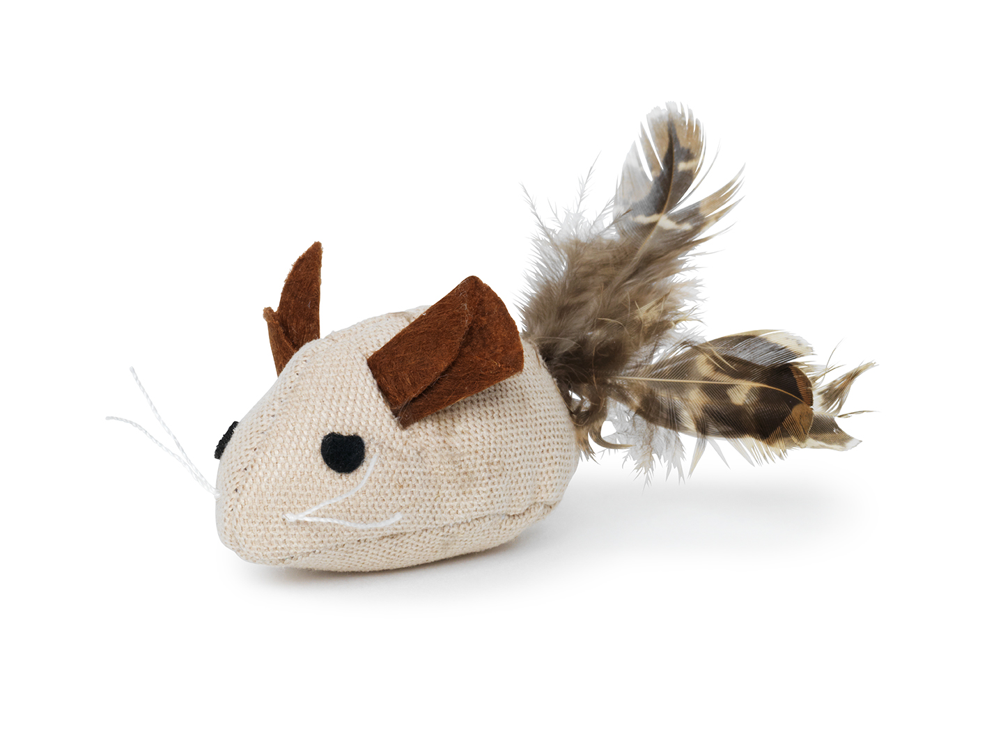 Kattleksak Canvasmus Beige