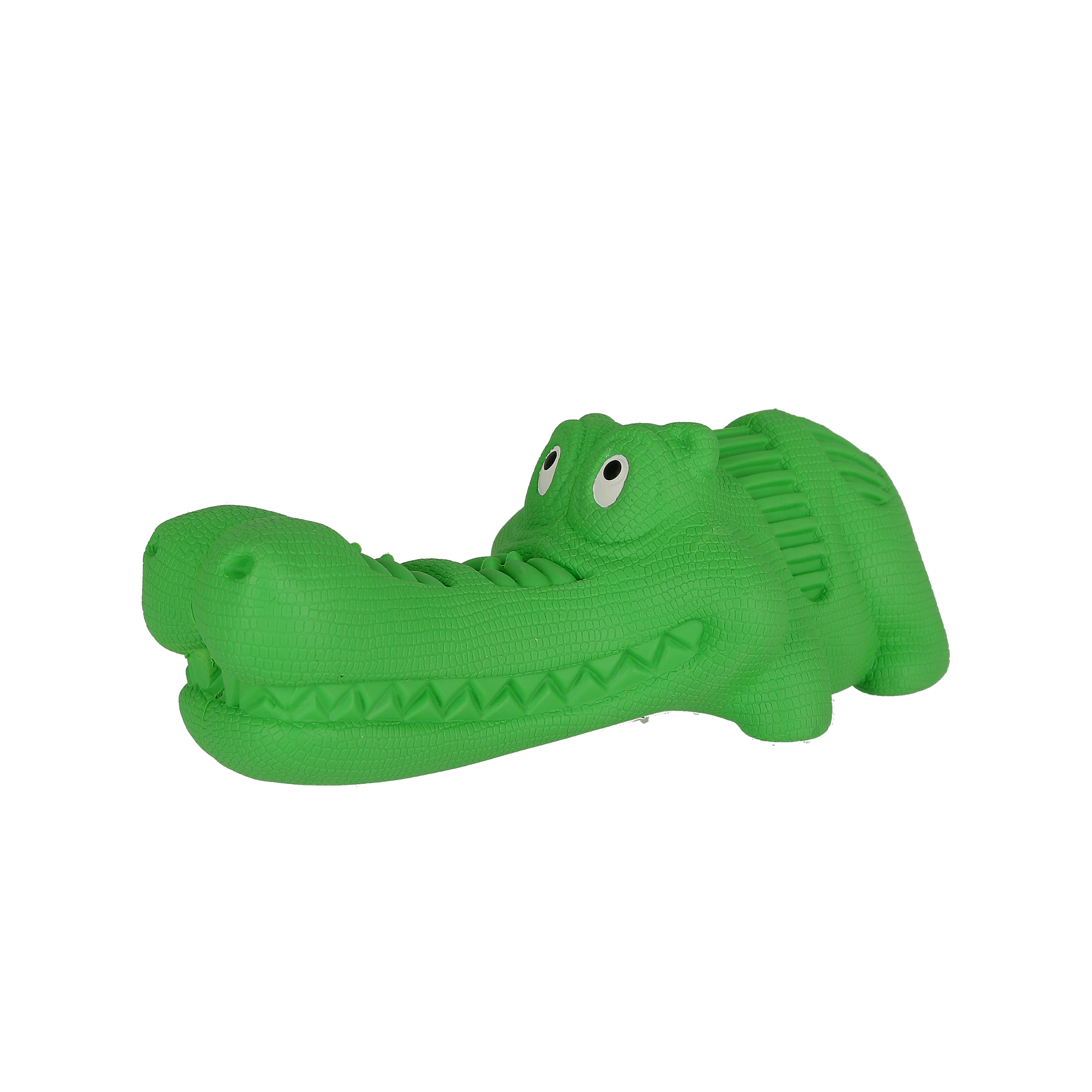 Rough Play Hundleksak Krokodil Gummi Gr&ouml;n