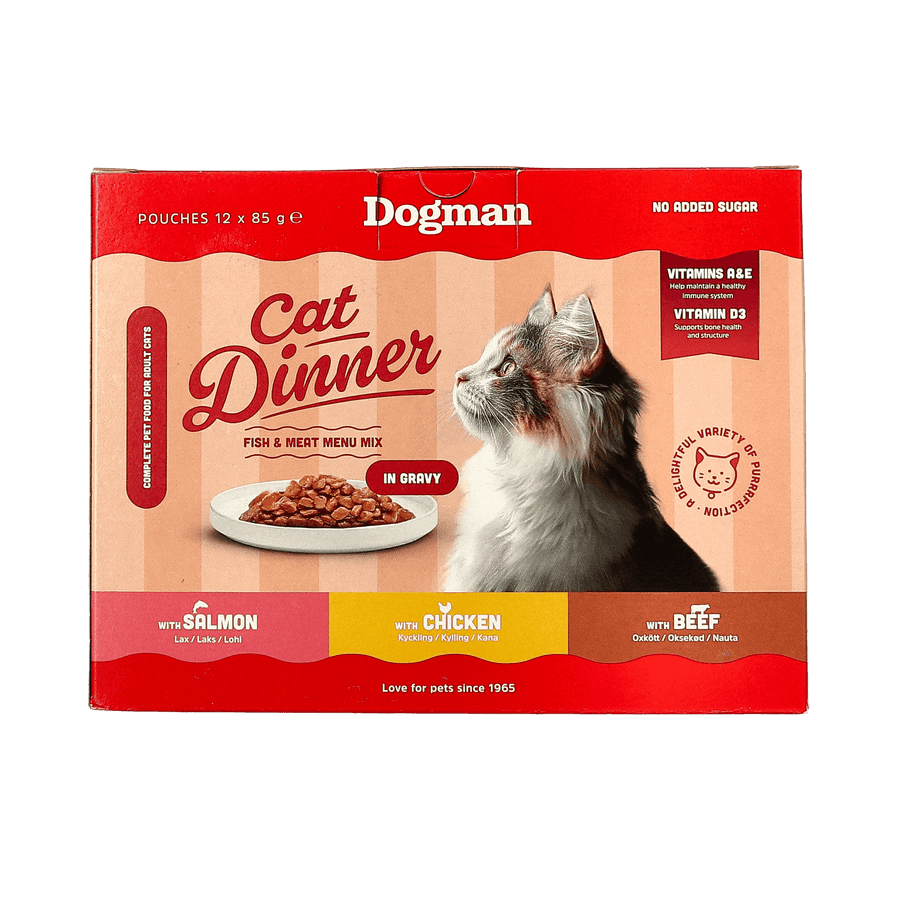 Cat Dinner in Gravy V&aring;tfoder f&ouml;r katt 12x85g