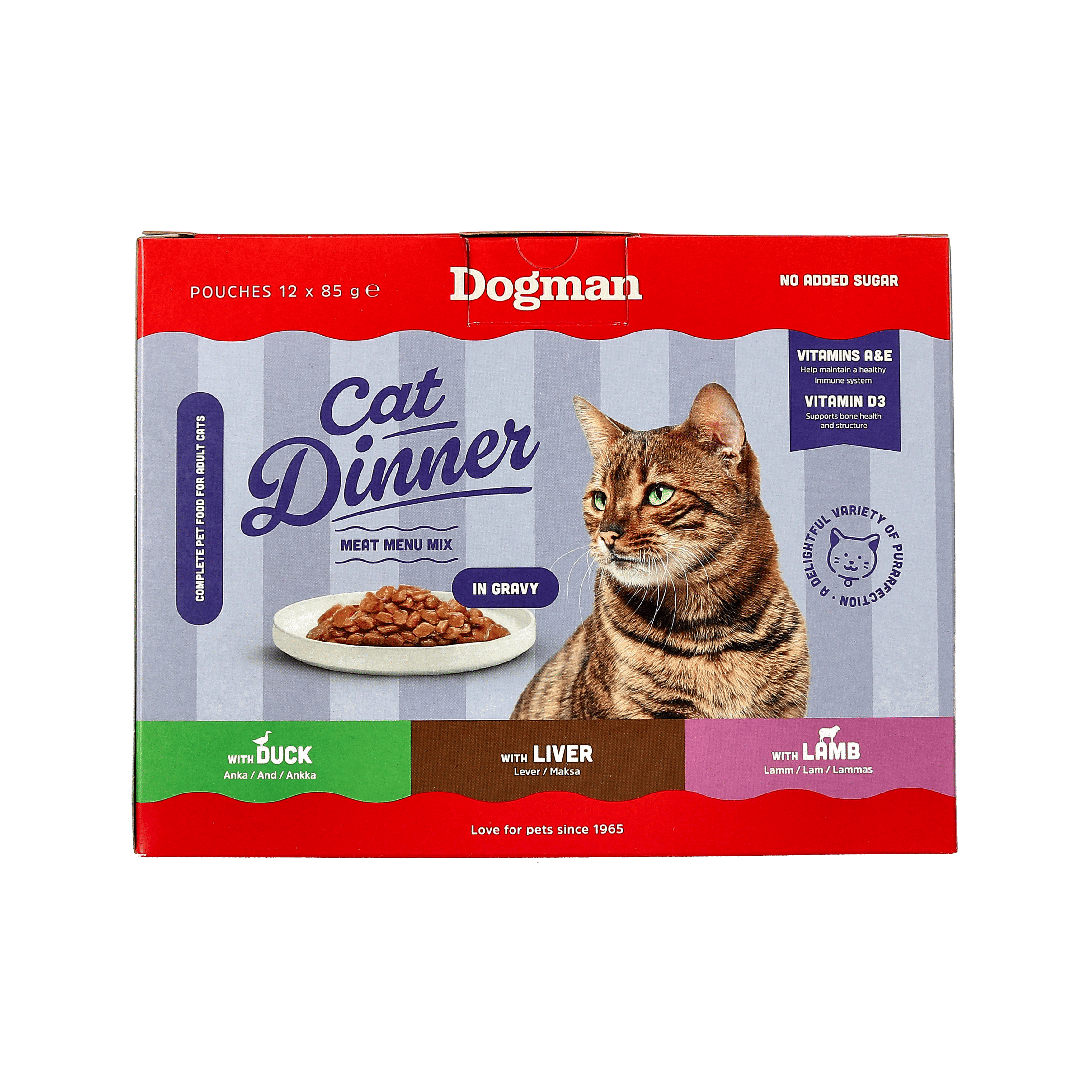 Cat Dinner Meat Menu Mix Gravy Våtfoder 12x85g