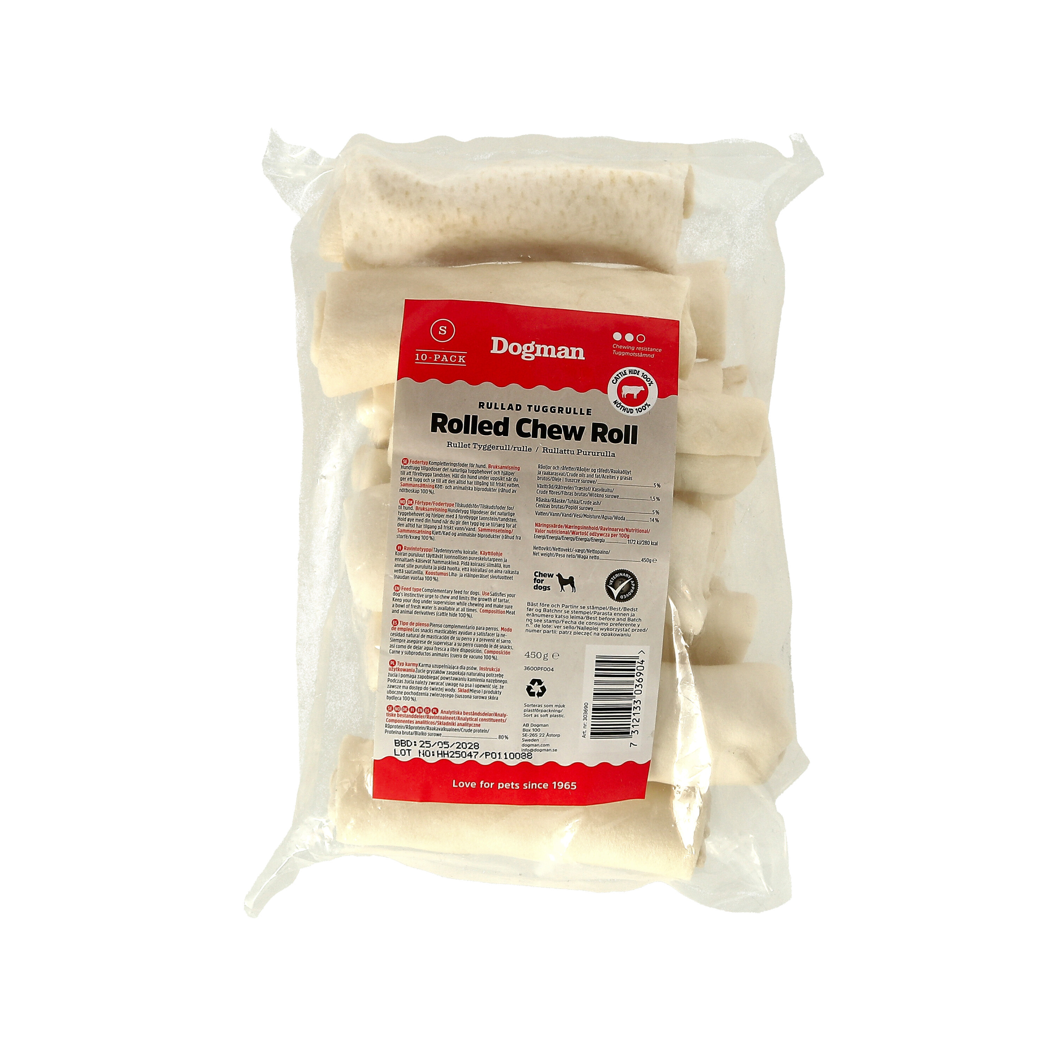 Tuggrulle Rullad 10p Vit 12,5cm