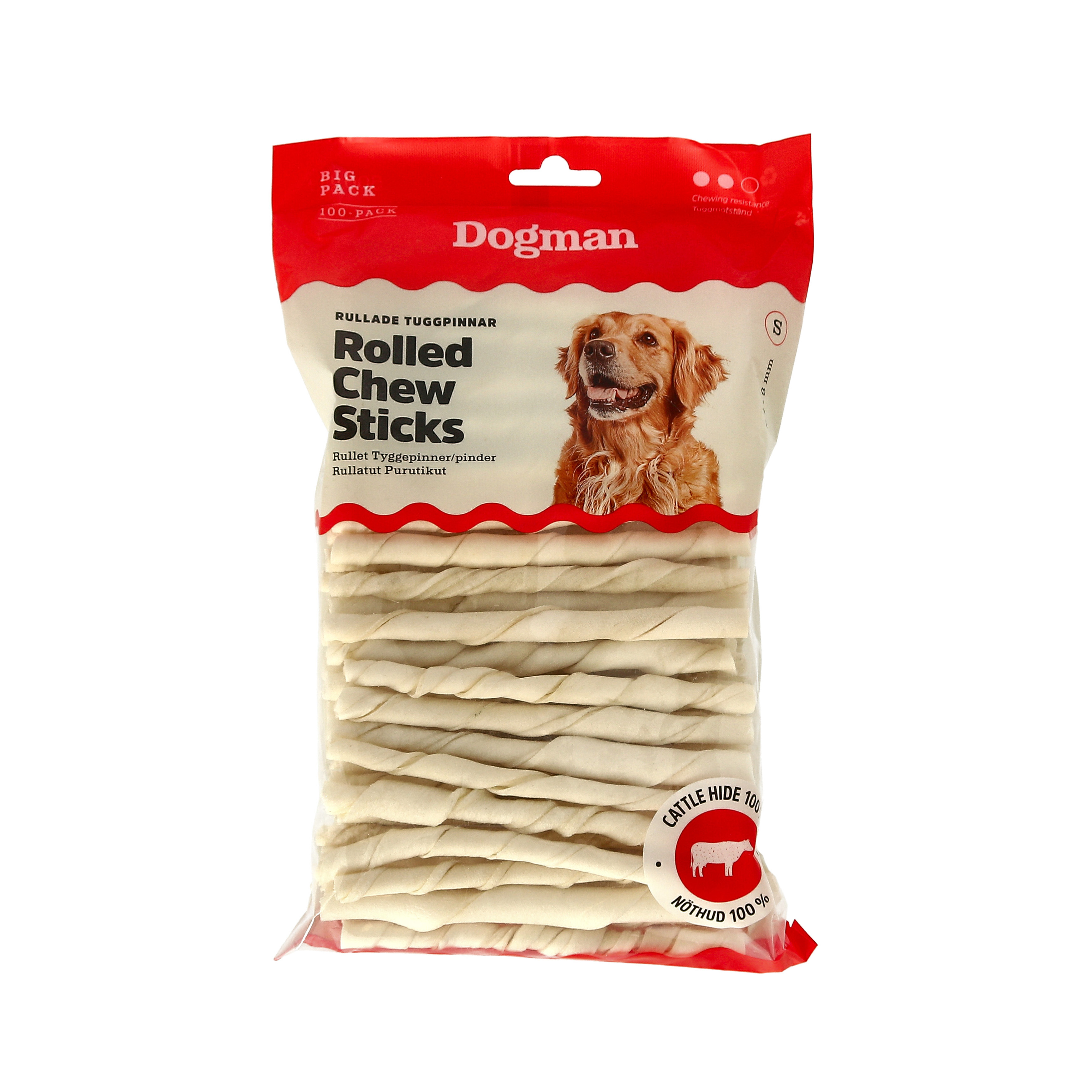 Tuggpinnar Rullade 100p Vit 12,5cm