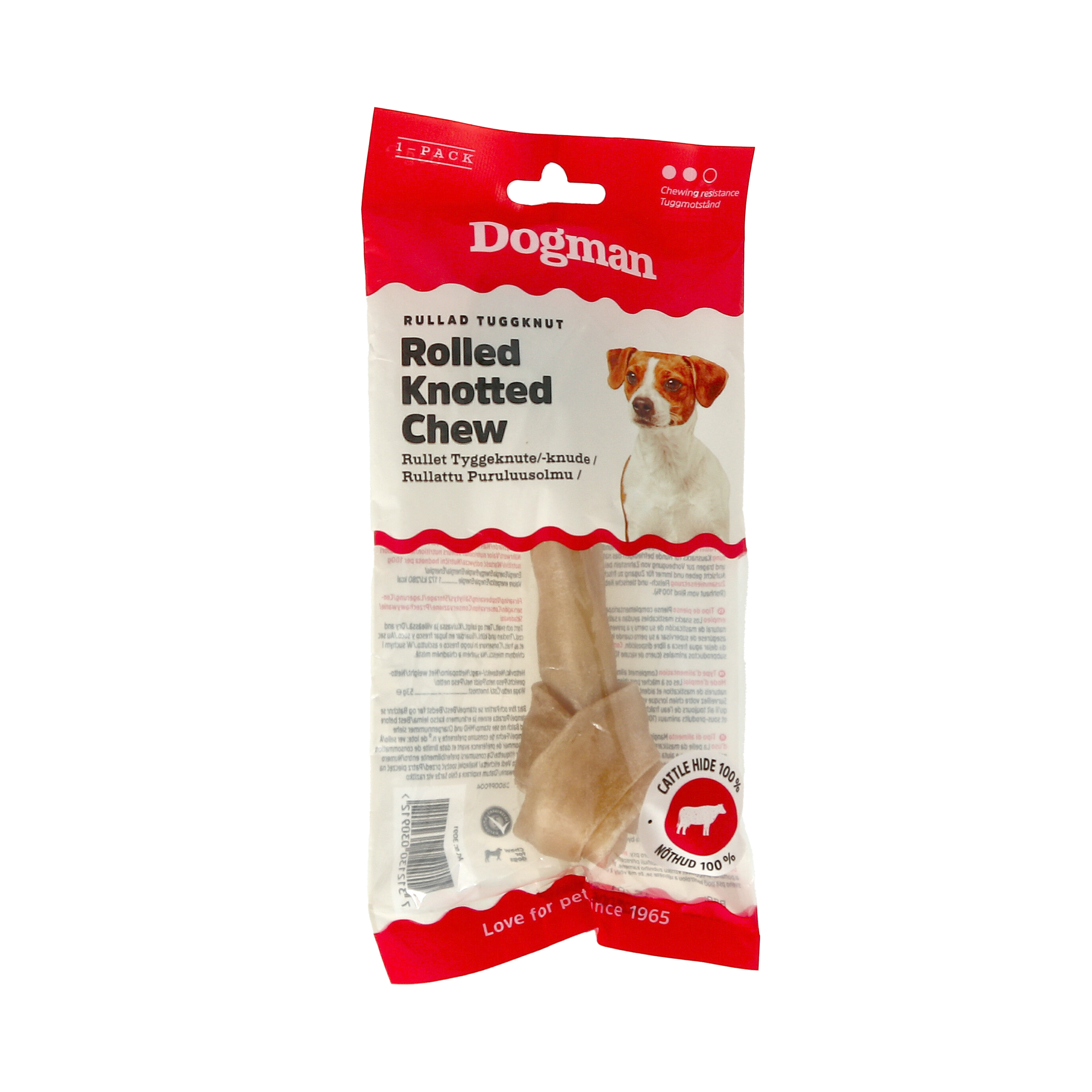 Tuggknut Rullad Brun 15cm