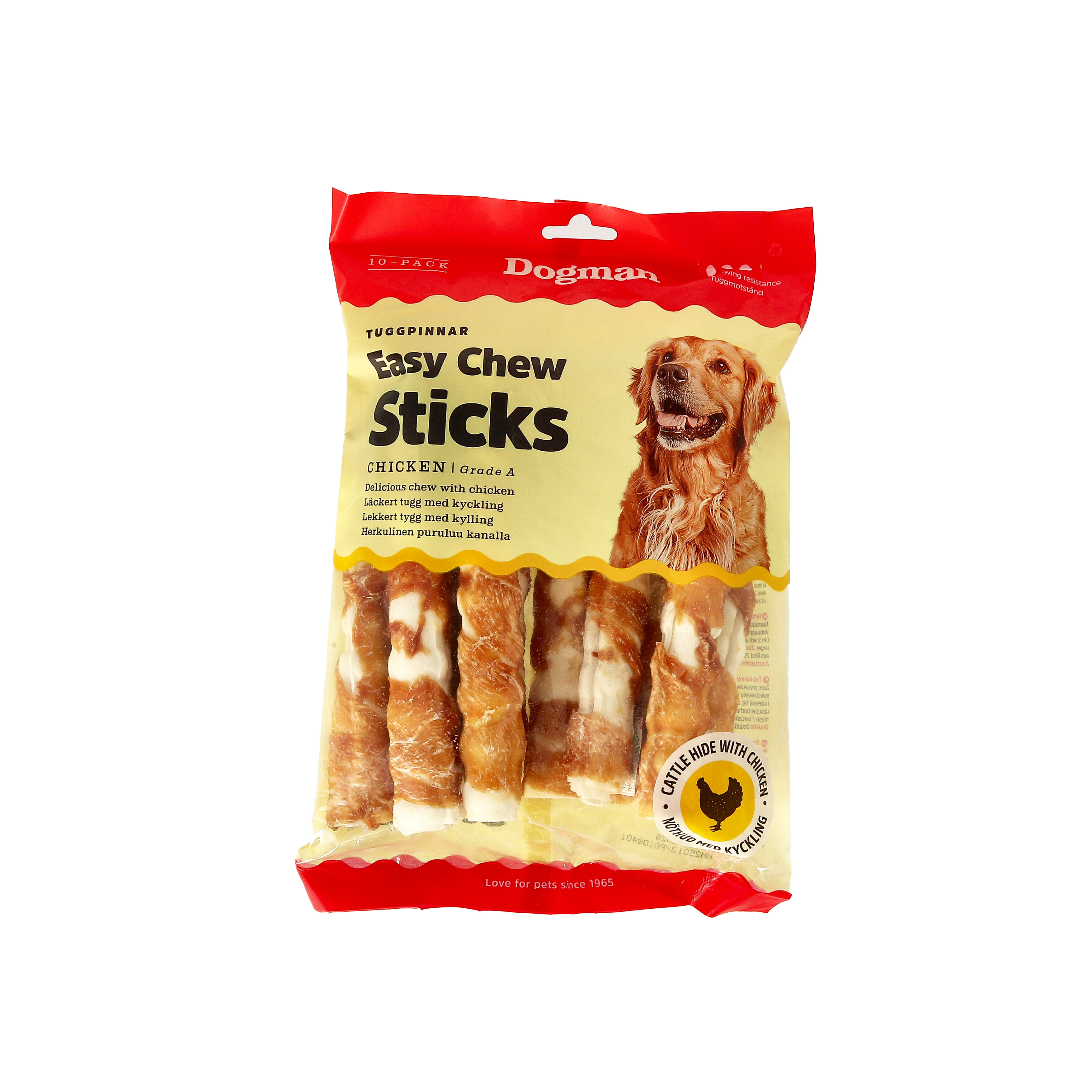 Easychew Sticks med Kyckling 10p Vit 17,5cm