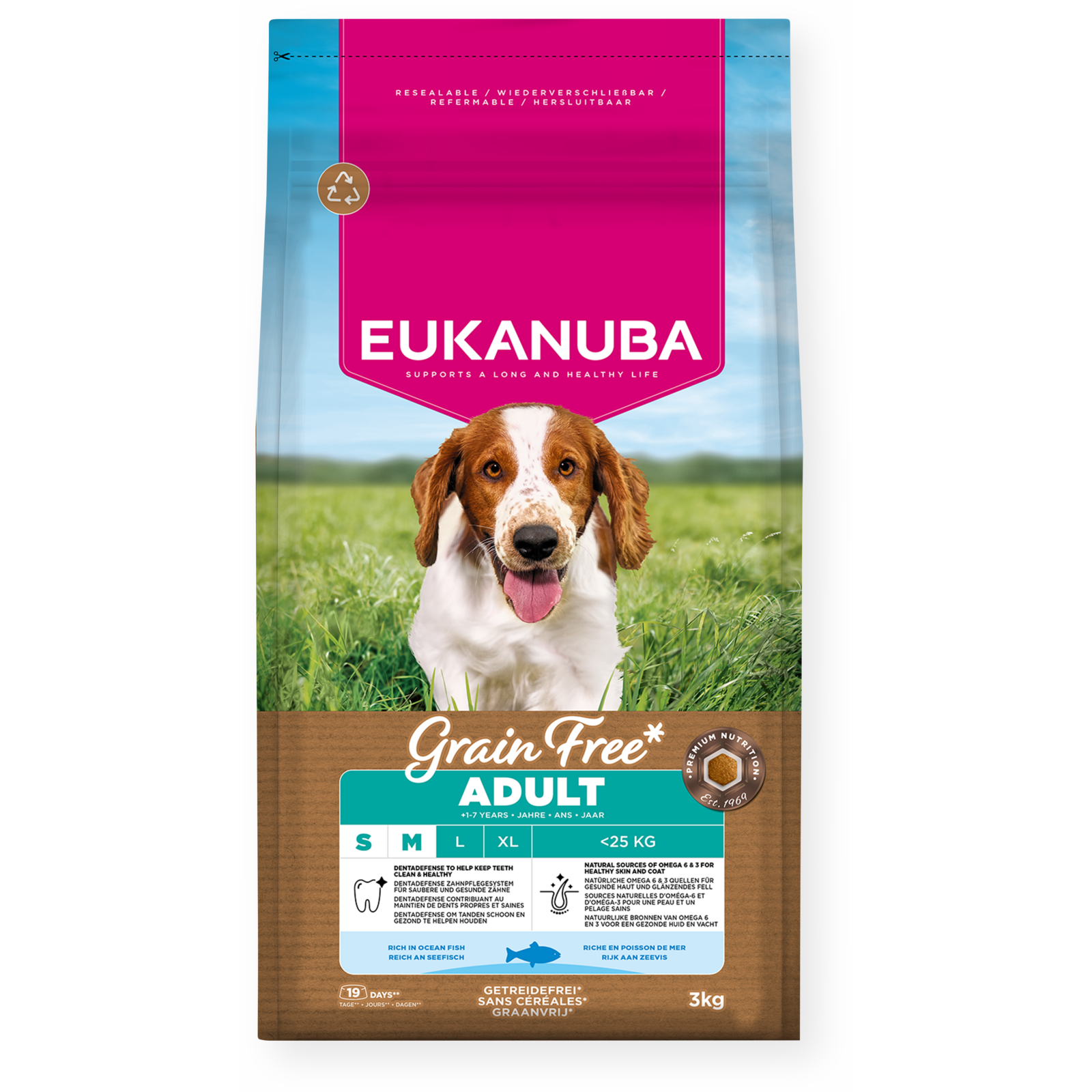 Dog Grain Free Adult Small/Medium Ocean Fish 12kg