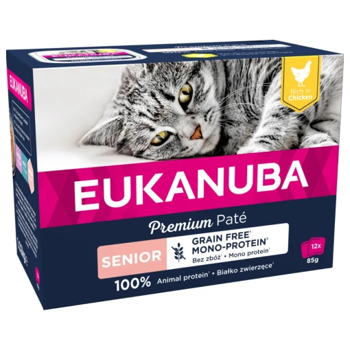 Cat Grain Free Senior Chicken Paté Mono 12x85g