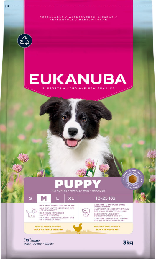 Dog Puppy Medium Torrfoder f&ouml;r hund 3kg