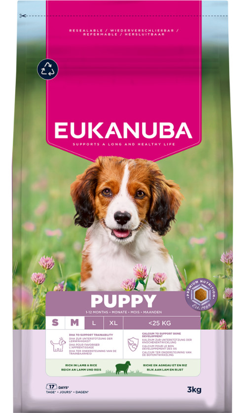 Dog Puppy S/M Lamb & Rice Hundfoder 3kg