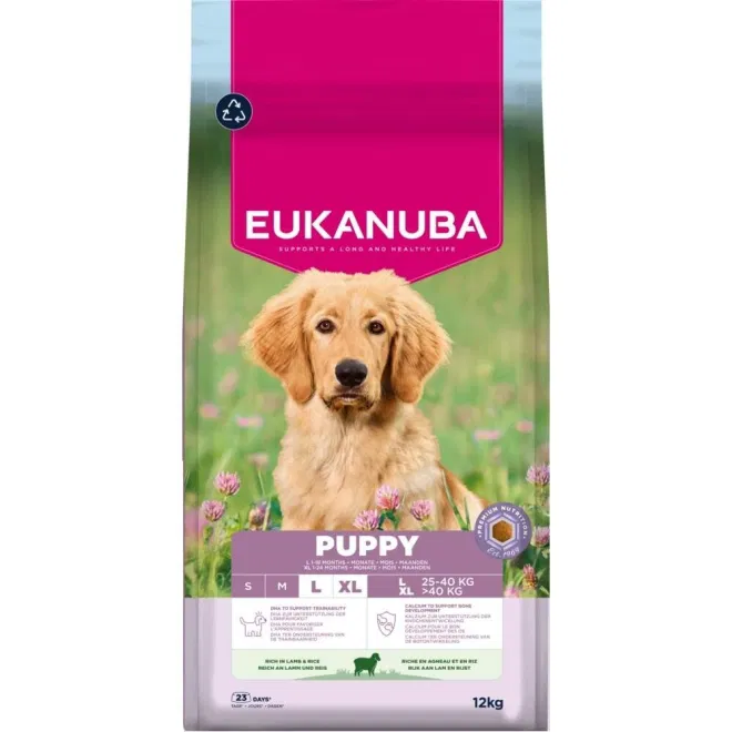 Dog Puppy Large Lamb & Rice Hundfoder 12kg