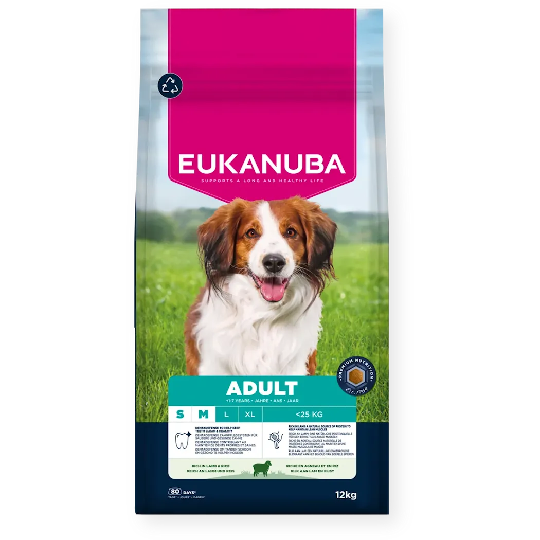 Dog Adult S/M Lamb &amp; Rice Hundfoder 3kg