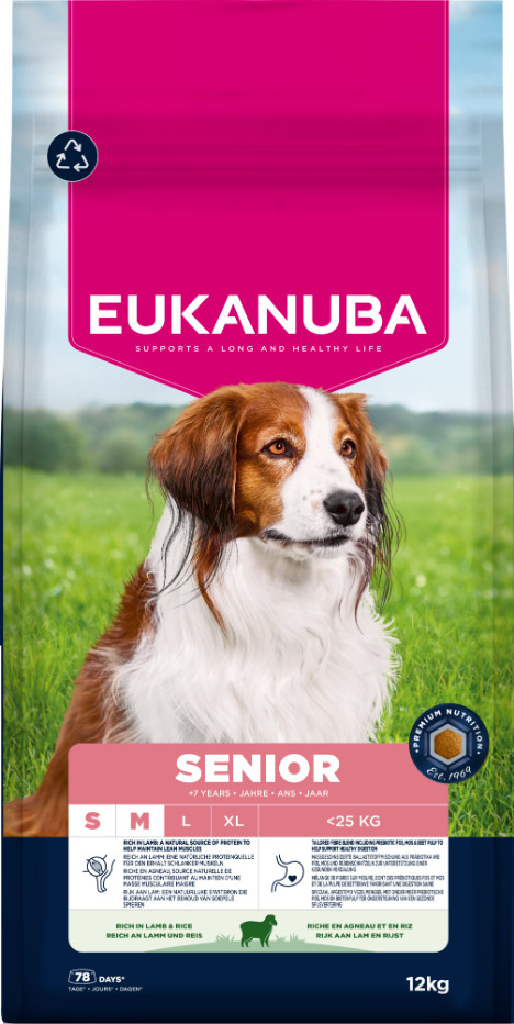 Dog Senior S/M Lamb & Rice Hundfoder 12kg