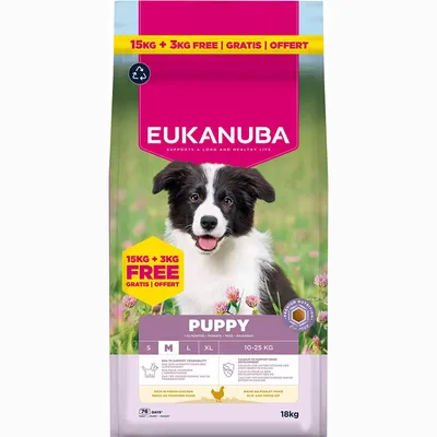 Dog Puppy Medium Torrfoder för hund 18kg
