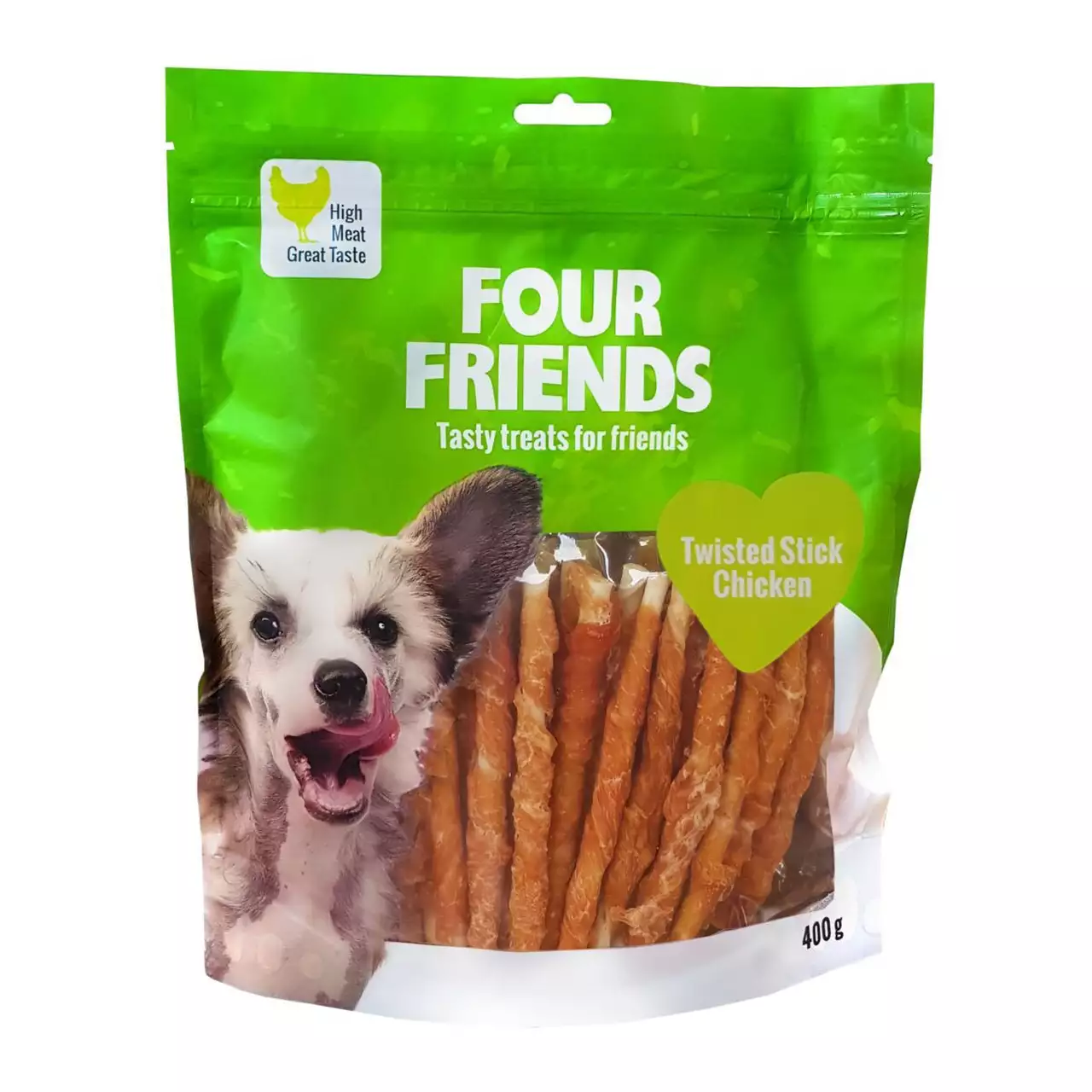 FourFriends Dog Twisted Stick Chicken 12,5 cm