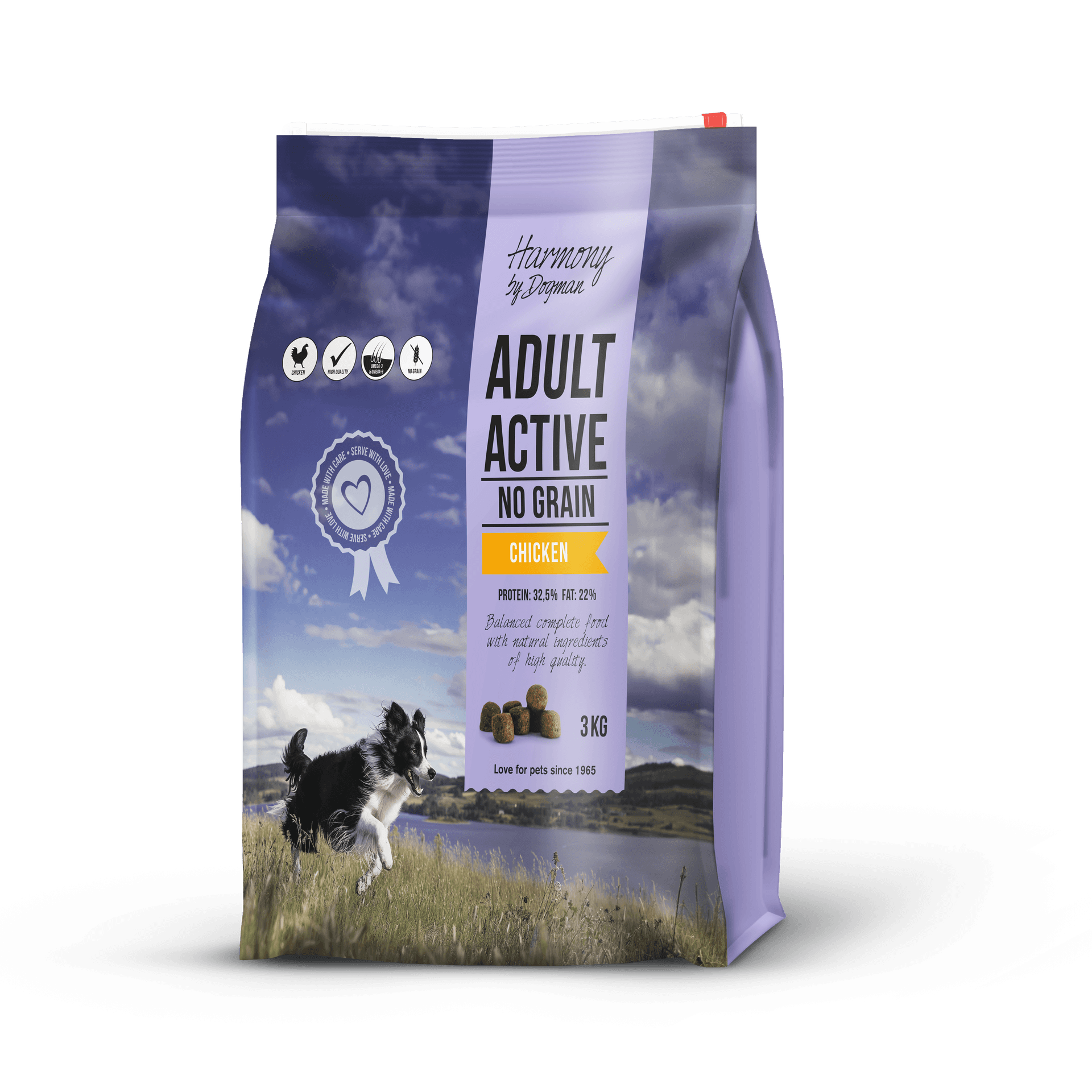 Adult Active spannmålsfritt hundfoder 3kg