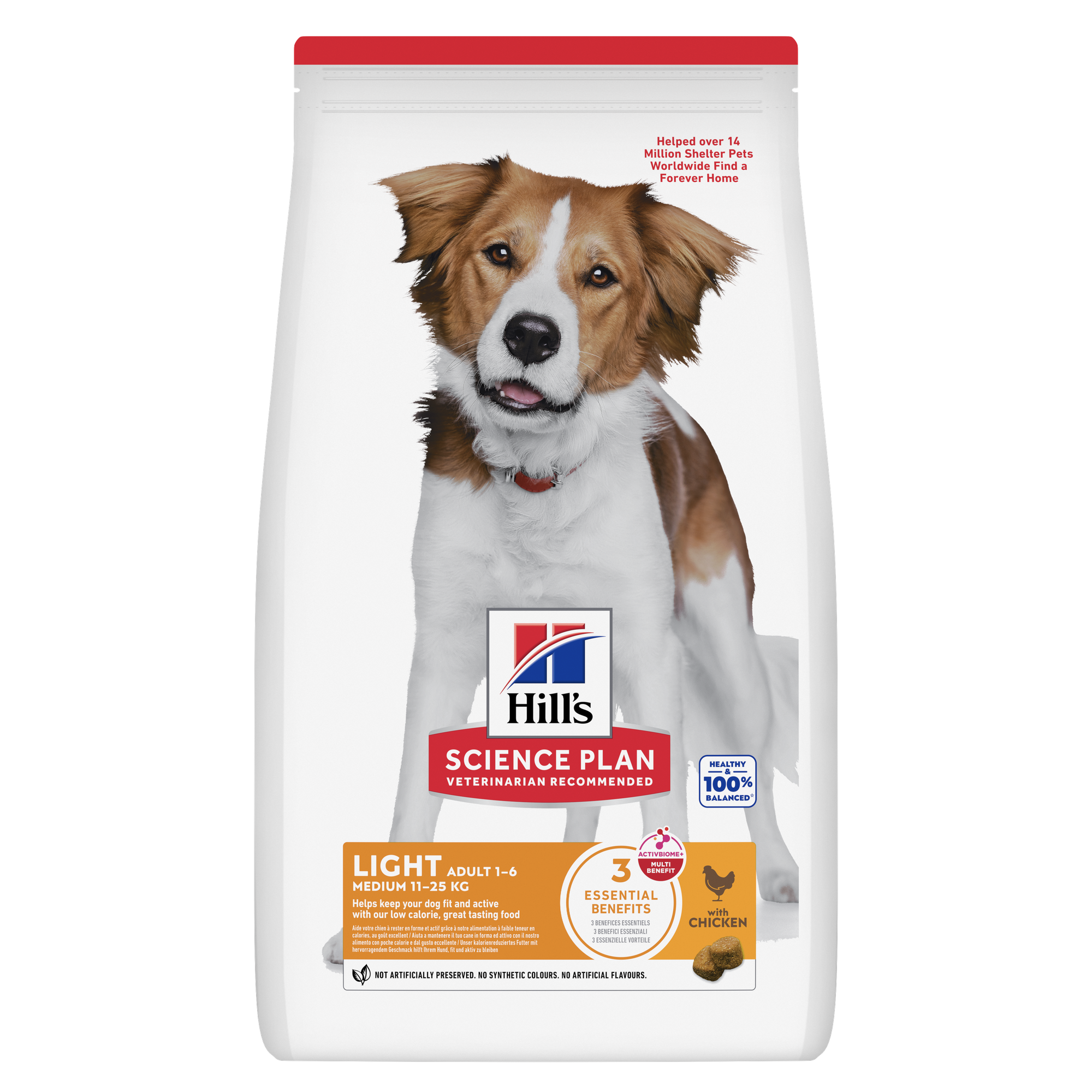 Adult Light Medium torrfoder med kyckling Hundfoder - 2,5 kg